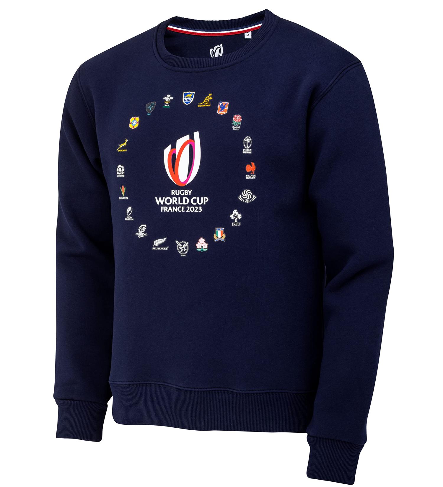 Shop Official Rugby World Cup 2023 XL Blue Sweatshirt | 20 Nations Collection - Buy Online on GoSupps.com