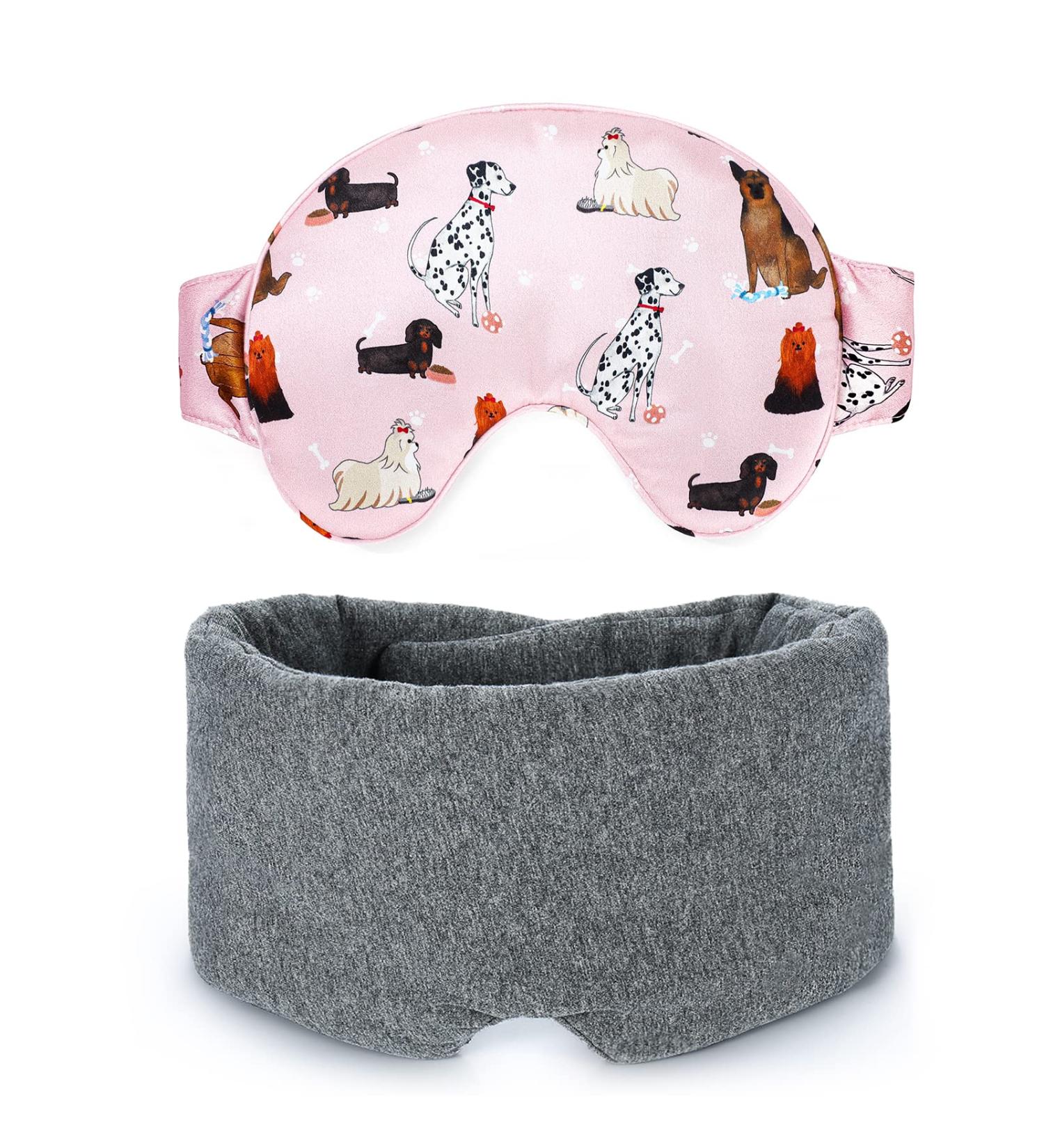 FRESHME Luxury Silk Cotton Sleep Mask - Comfortable Blackout Eye Mask for Men and Women - Adjustable, Soft, and Zero Pressure for Travel, Nap, Yoga - Black - Buy Online on GoSupps.com