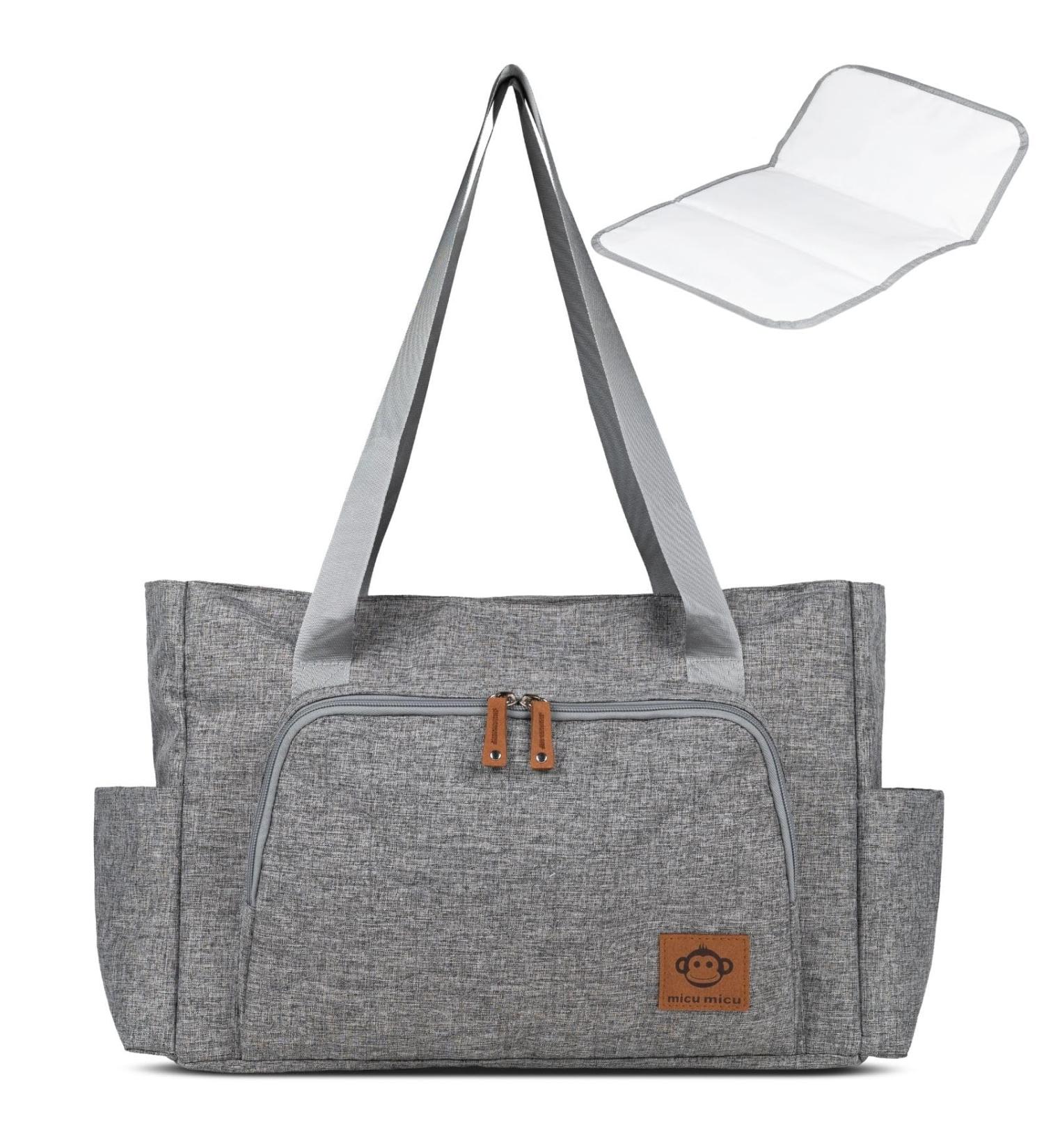 Buy Micu Micu Diaper Bag Stroller - Large Capacity Waterproof Includes Diaper Pad - Perfect Mommy & Clinic Bag - 50x14x30cm Gray - Buy Online on GoSupps.com