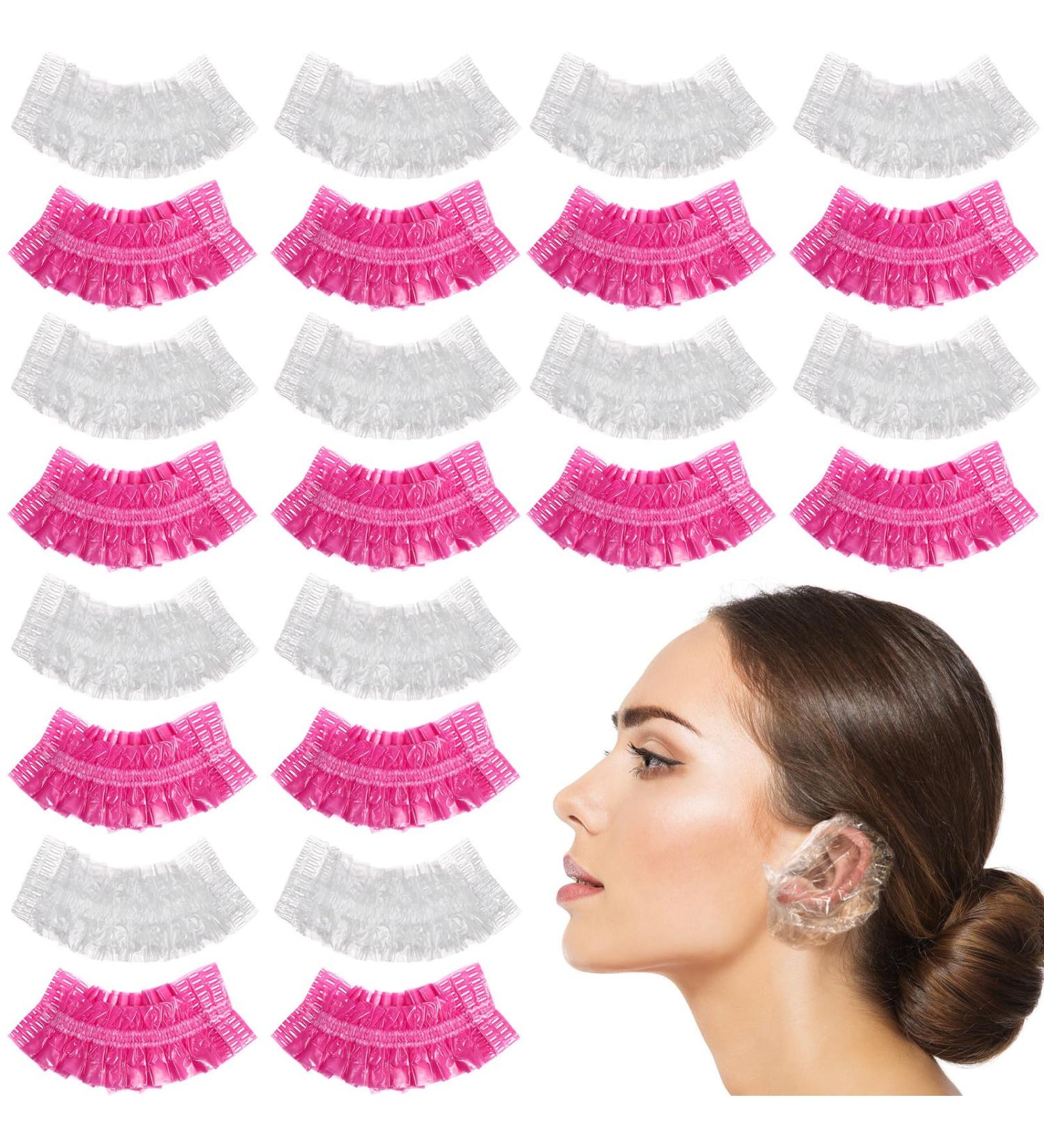 VALICLUD Prot ge-oreilles Jetables pour Teinture Capillaire Bonnets de Transparents et Roses Lot de 200 Pi ces lastiques R sistants Taille G n reuse pour Quotidienne et Salon - Buy Online on GoSupps.com