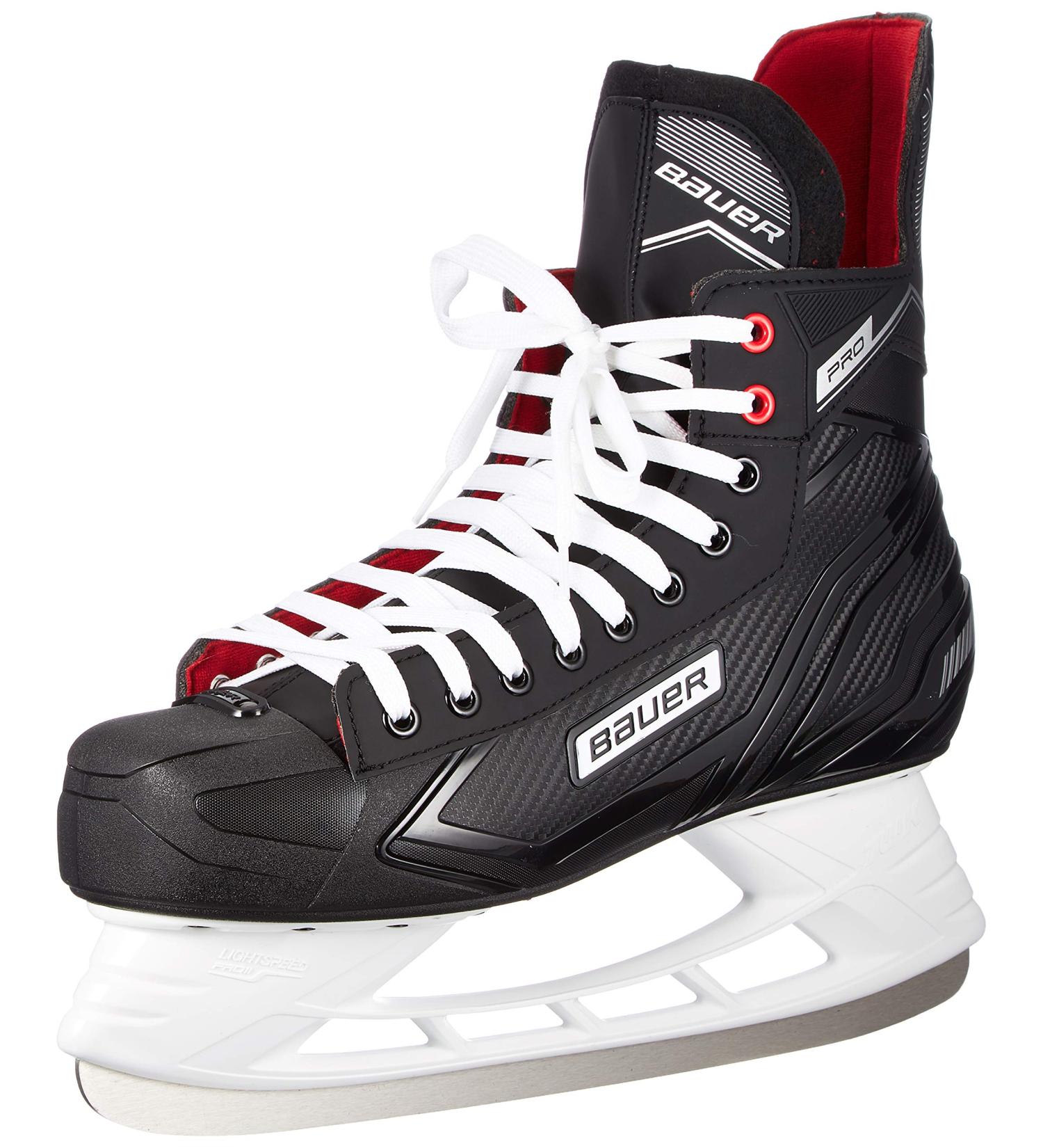 Bauer Men's Pro Skate Sr Field Hockey Shoes - Black-White-Red SI 900 | Size 48 EU - International Shipping Available - Buy Online on GoSupps.com