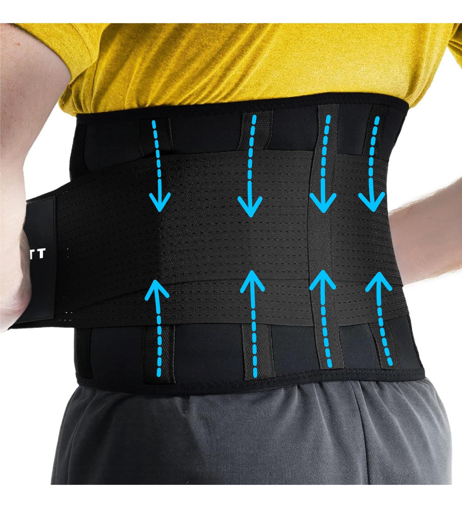 JUTT Adjustable Lumbar Support Belt for Men and Women - Certified Medical Grade Back Support for Pain Relief and Injury Prevention - Medium - Buy Online on GoSupps.com