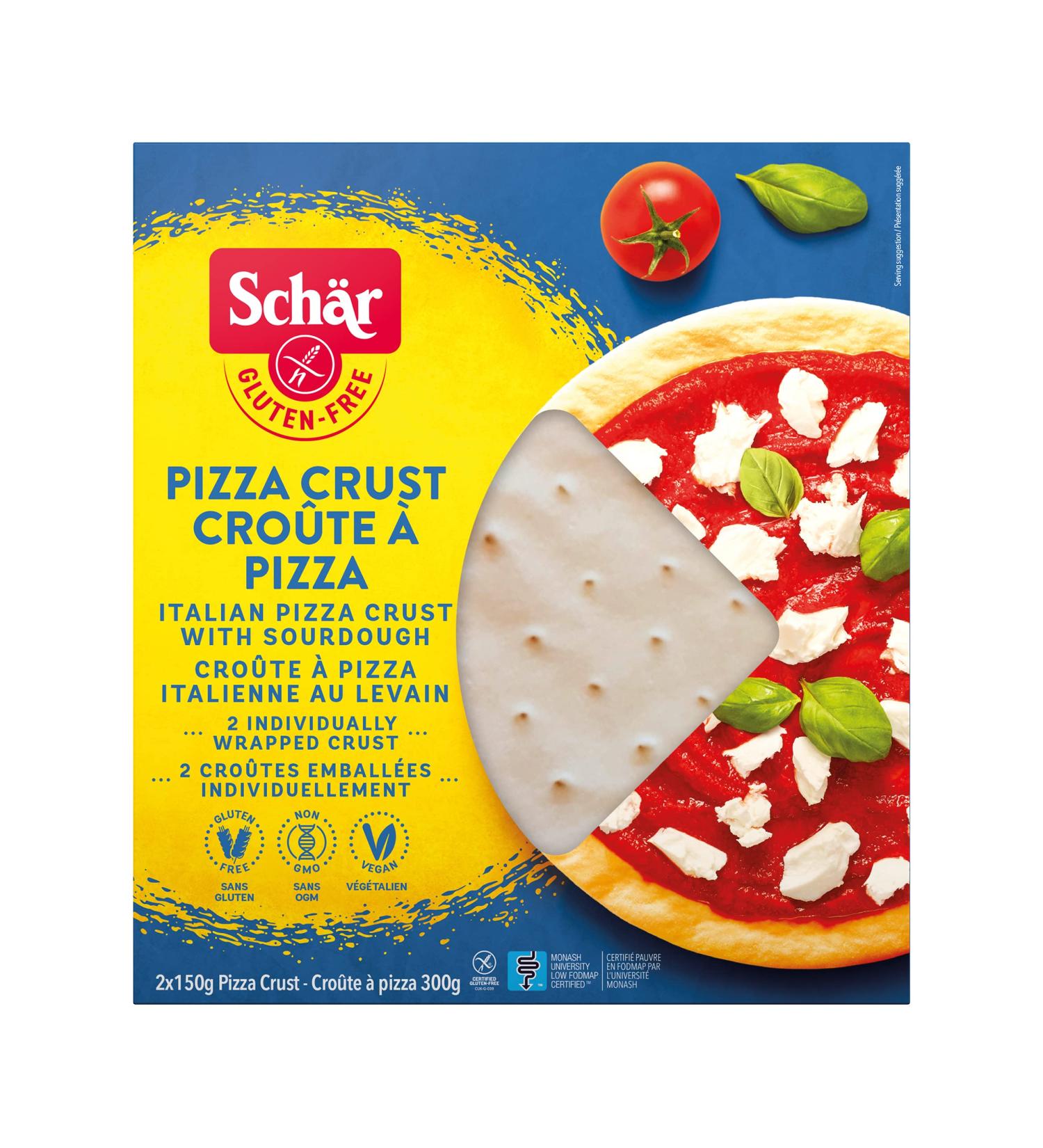 Schar Gluten Free Pizza Crusts Non GMO and Vegan Quick and Delicious Parbaked Pizza Crusts Individually Wrapped Pack of 2 x 150g White - Buy Online on GoSupps.com