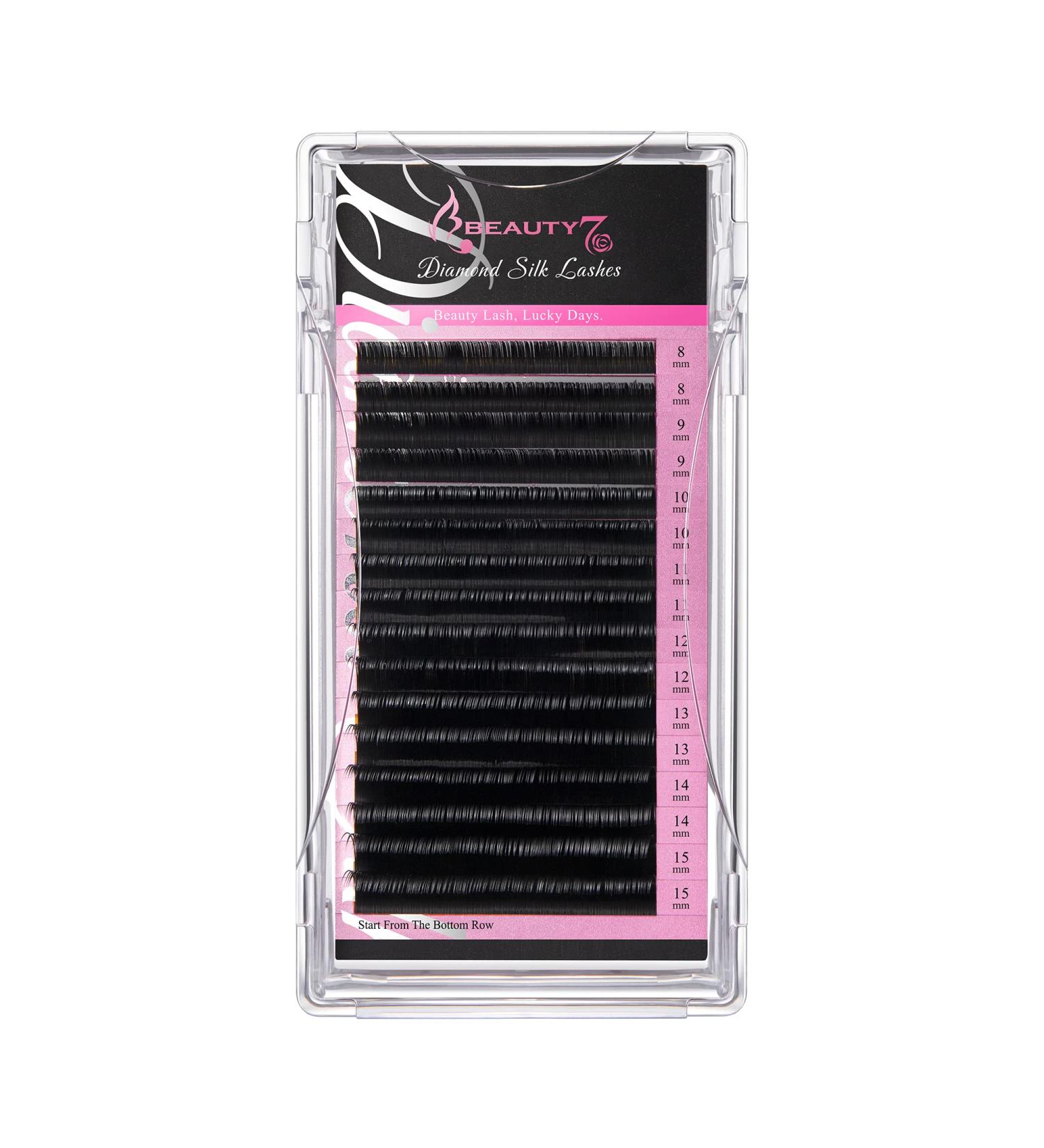 Buy WeiMB Single Eyelashes for Extensions | Glossy Silk D-Curl 0.15mm Volume Lashes (8-15mm Mix) - International Shipping Available - Buy Online on GoSupps.com