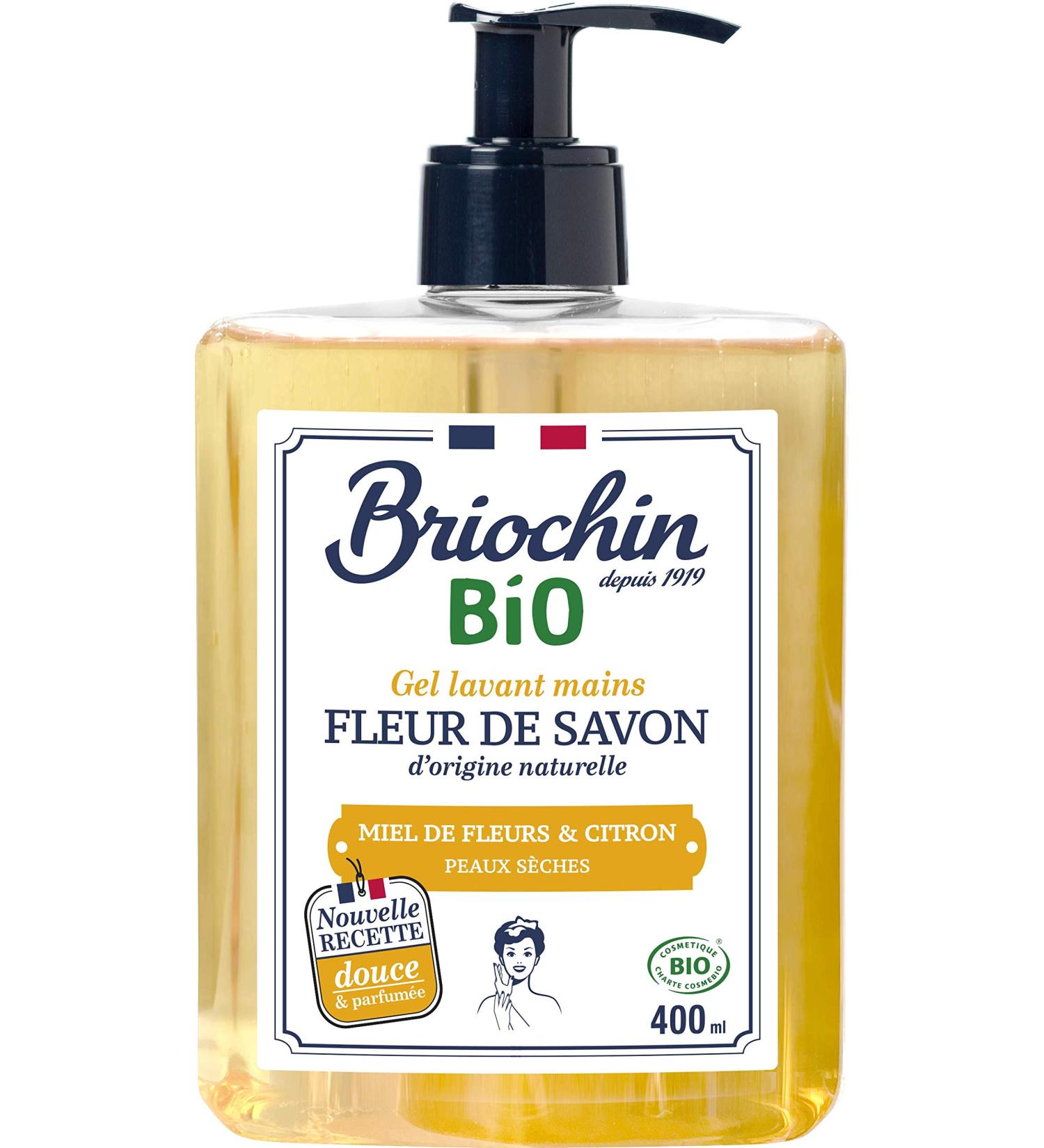  Briochin Briochin since 1919 Fleur de Hand Soap Flower Honey & Lemon Cosmos Organic 400ml - Buy Online on GoSupps.com