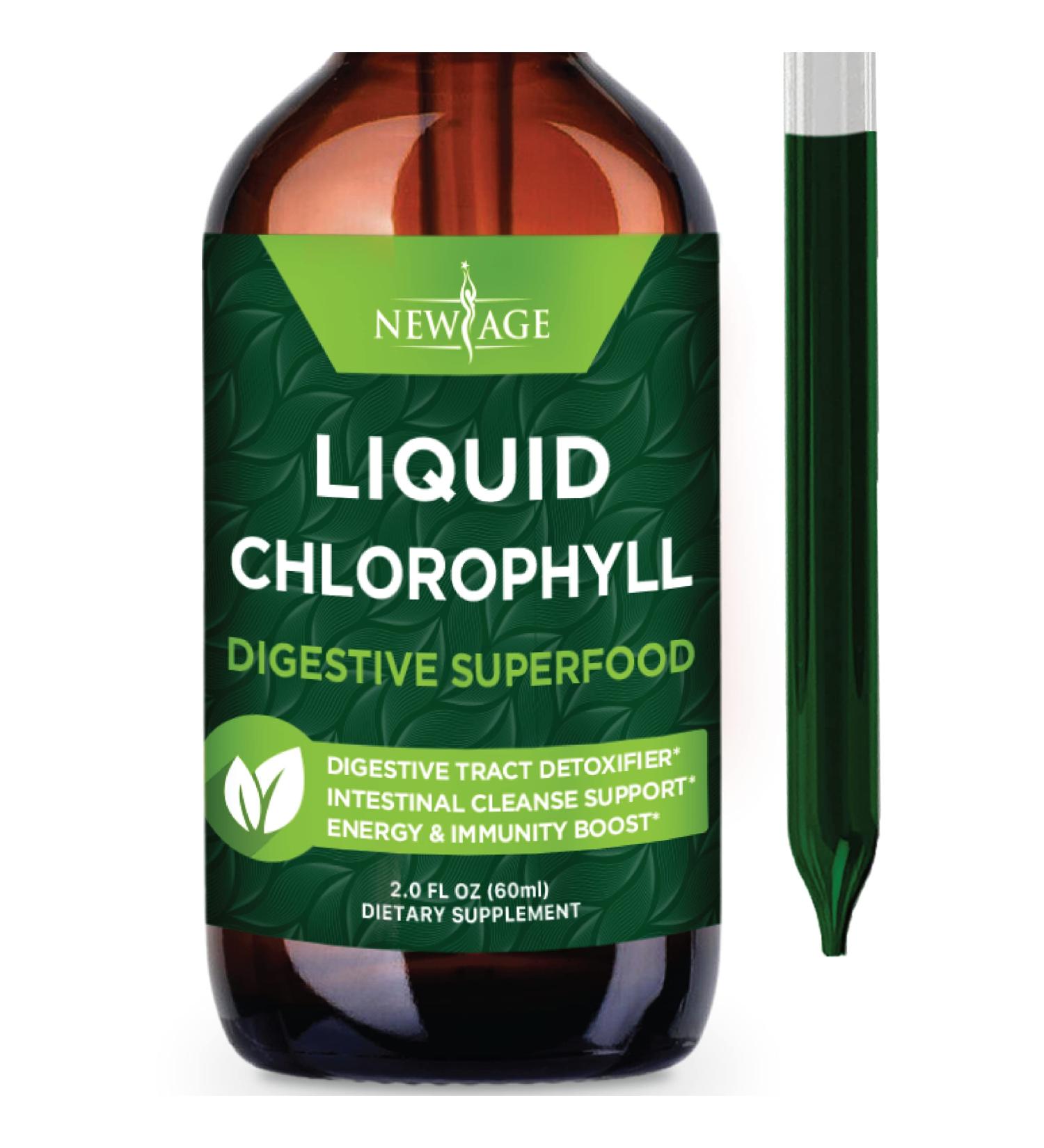 Chlorophyll Liquid Drops - Natural Energy Booster - Digestion & Immune Support - Internal Deodorant - Liver Function - 2 Fl Oz (1 Pack) - Buy Online on GoSupps.com