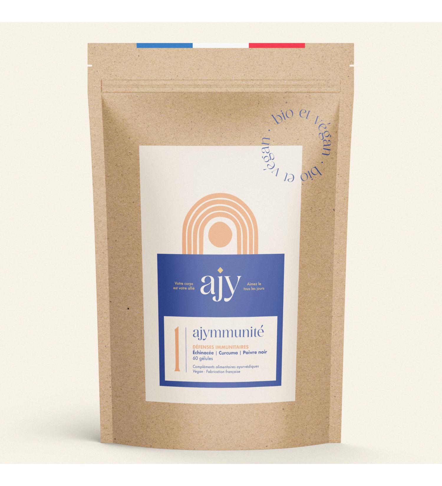 AJY MMUNITY | Organic Turmeric Anti-Inflammatory & Antioxidant Capsules | Boost Immunity | Turmeric + Black Pepper + Echinacea | 60 Capsules 1 Month - Buy Online on GoSupps.com