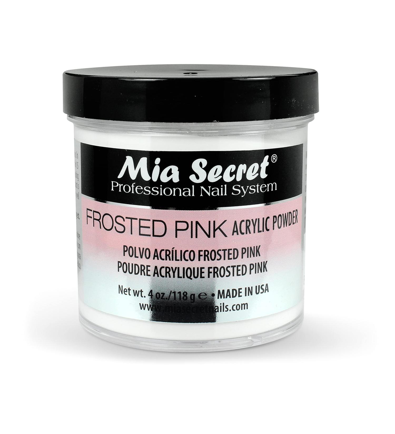 Mia Secret Frosted Pink Acrylic Powder (PL0-FP) - 4oz | Professional Grade - Buy Online on GoSupps.com