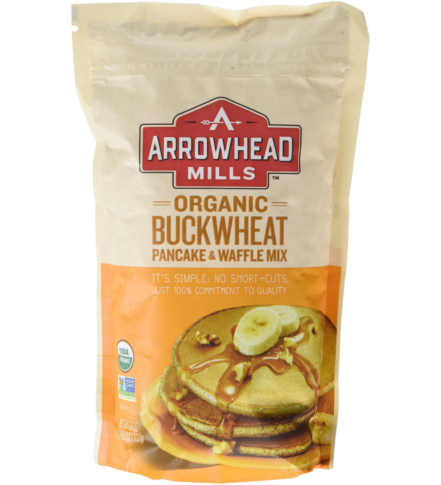 Arrowhead Mills Organic Buckwheat Pancake & Waffle Mix - 1.6 lbs (737 g) | Gluten-Free & Healthy Breakfast - Buy Online on GoSupps.com