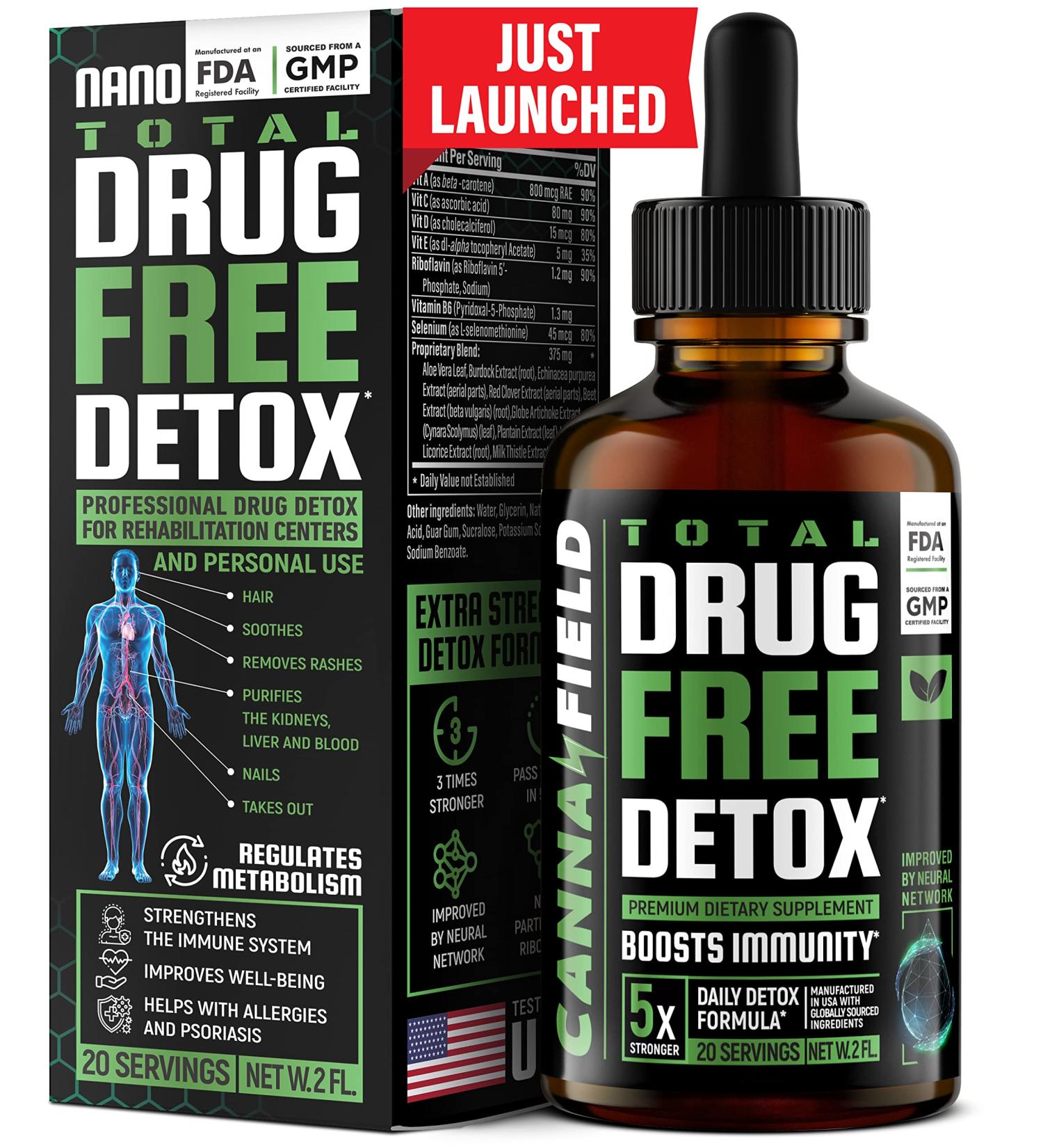 Liver Cleanse Detox Drops - Natural Herbal Formula for Optimal Liver Repair - 5 Day Cleanse - Urinary System Support - Made in USA - Buy Online on GoSupps.com