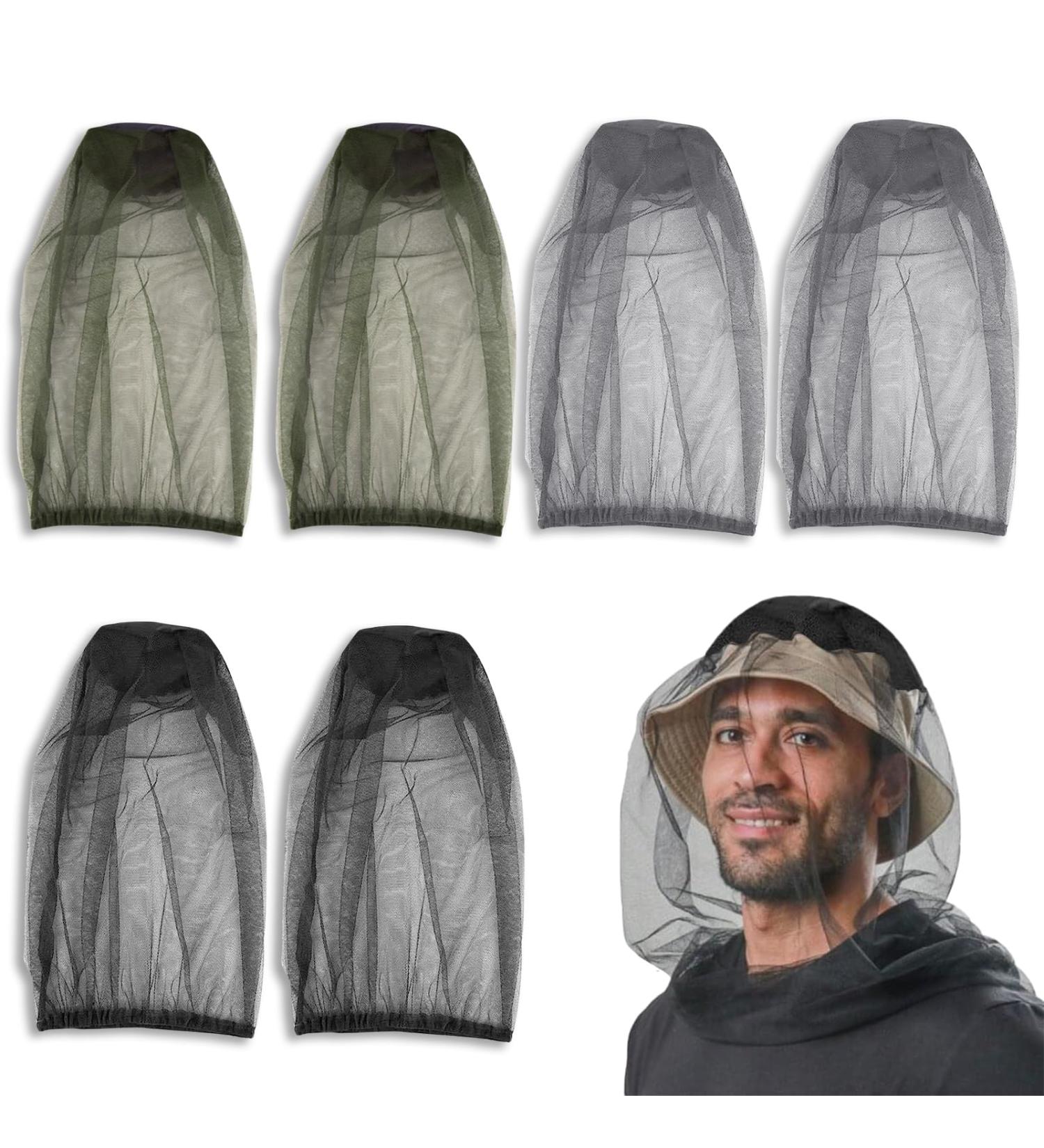6 Pack Head Net Face Mesh Cover Head Net Mesh Face Cover Protection Head Net Hat Net for Outdoor Fishing Hiking Gardening - Buy Online on GoSupps.com