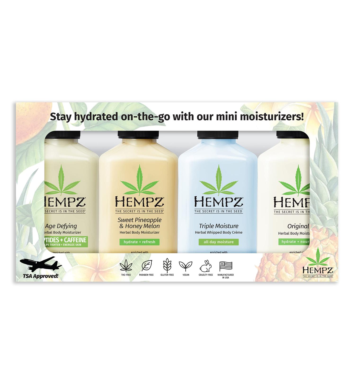 Hempz Everyday Favorites Mini Lotion Gift Set - 4-Piece, 2.25 oz - Buy Online on GoSupps.com
