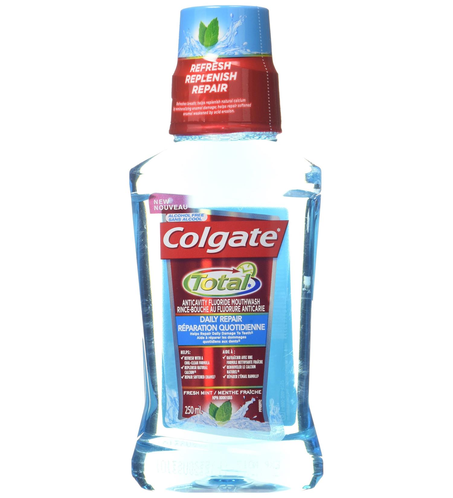 Colgate Total Daily Repair Fresh Mint Fluoride CPC Mouthwash 250 mL - Buy Online on GoSupps.com