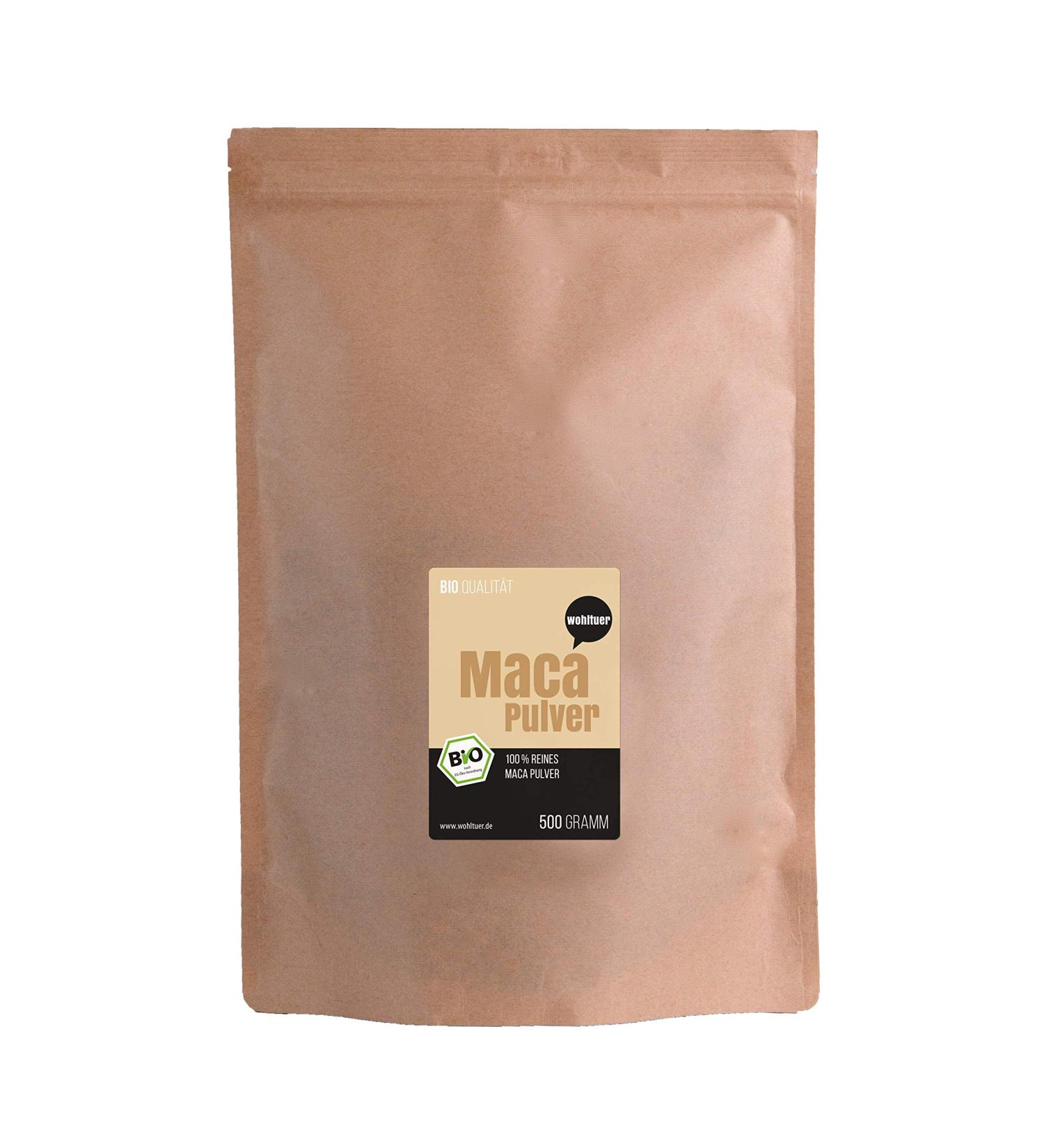  Wohltuer Wohltuer Organic Maca Powder 500g - Raw Food Grade - Buy Online on GoSupps.com