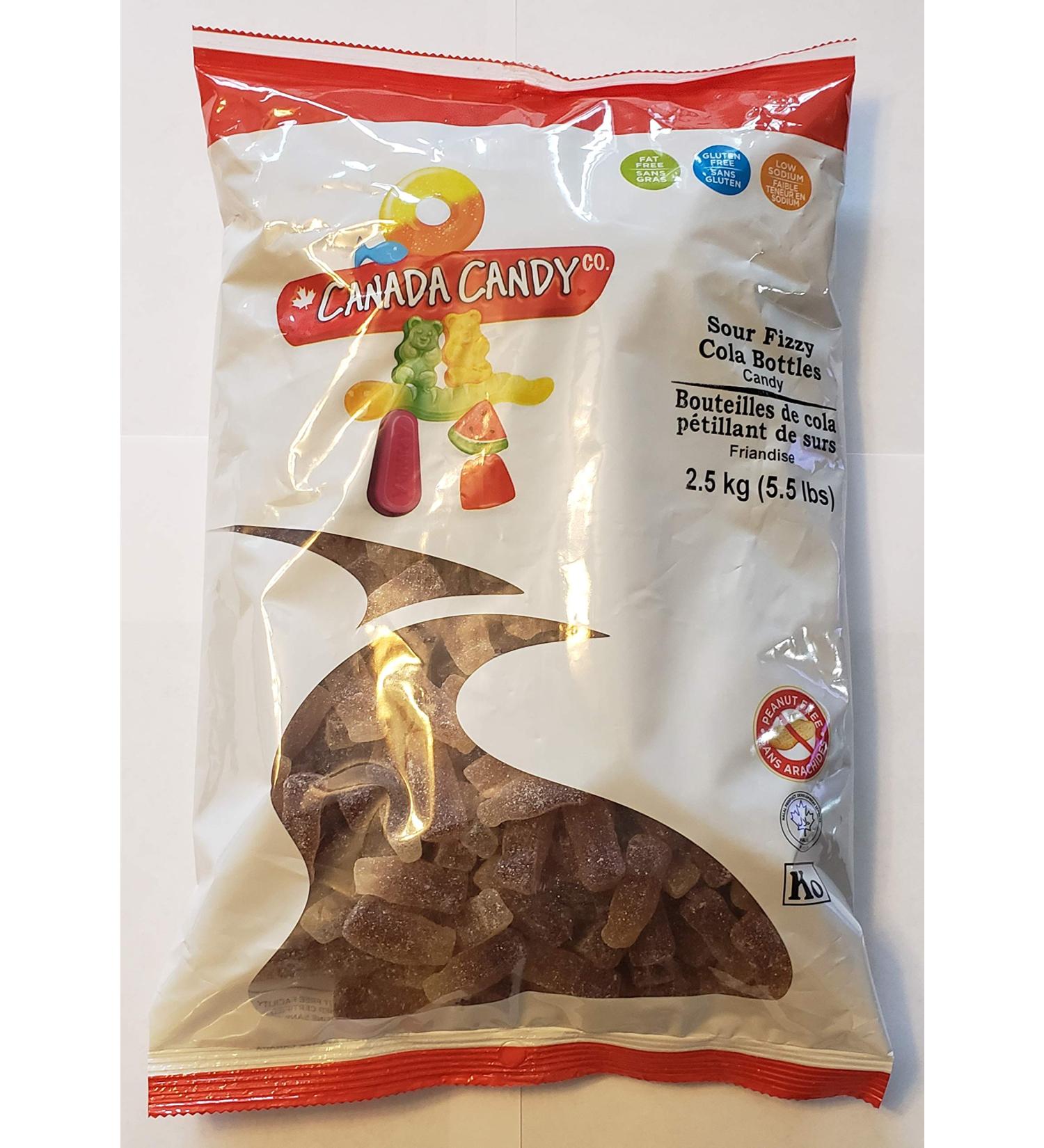 CANADA CANDY Sour Fizzy Cola Bottles Cola 2.5 Kilogram