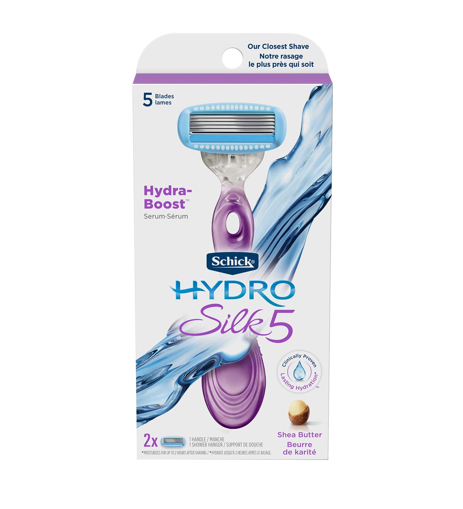 Schick Hydro Silk Razor for Women - 2 Moisturizing Blade Refills Included - Buy Online on GoSupps.com