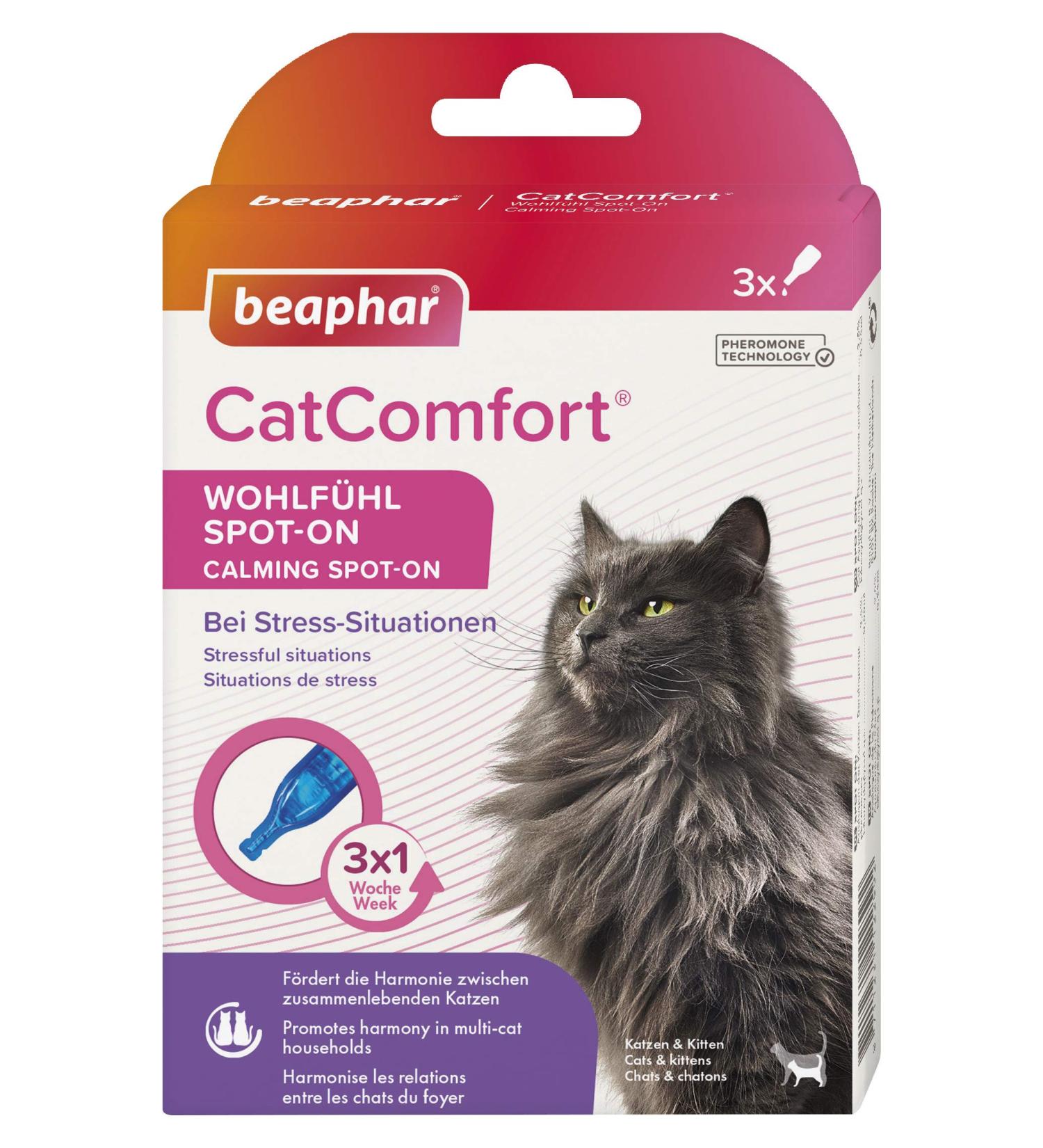 Beaphar CatComfort Feel-Good Spot-On | Pheromone Sedative for Cats | International Shipping Available - Buy Online on GoSupps.com