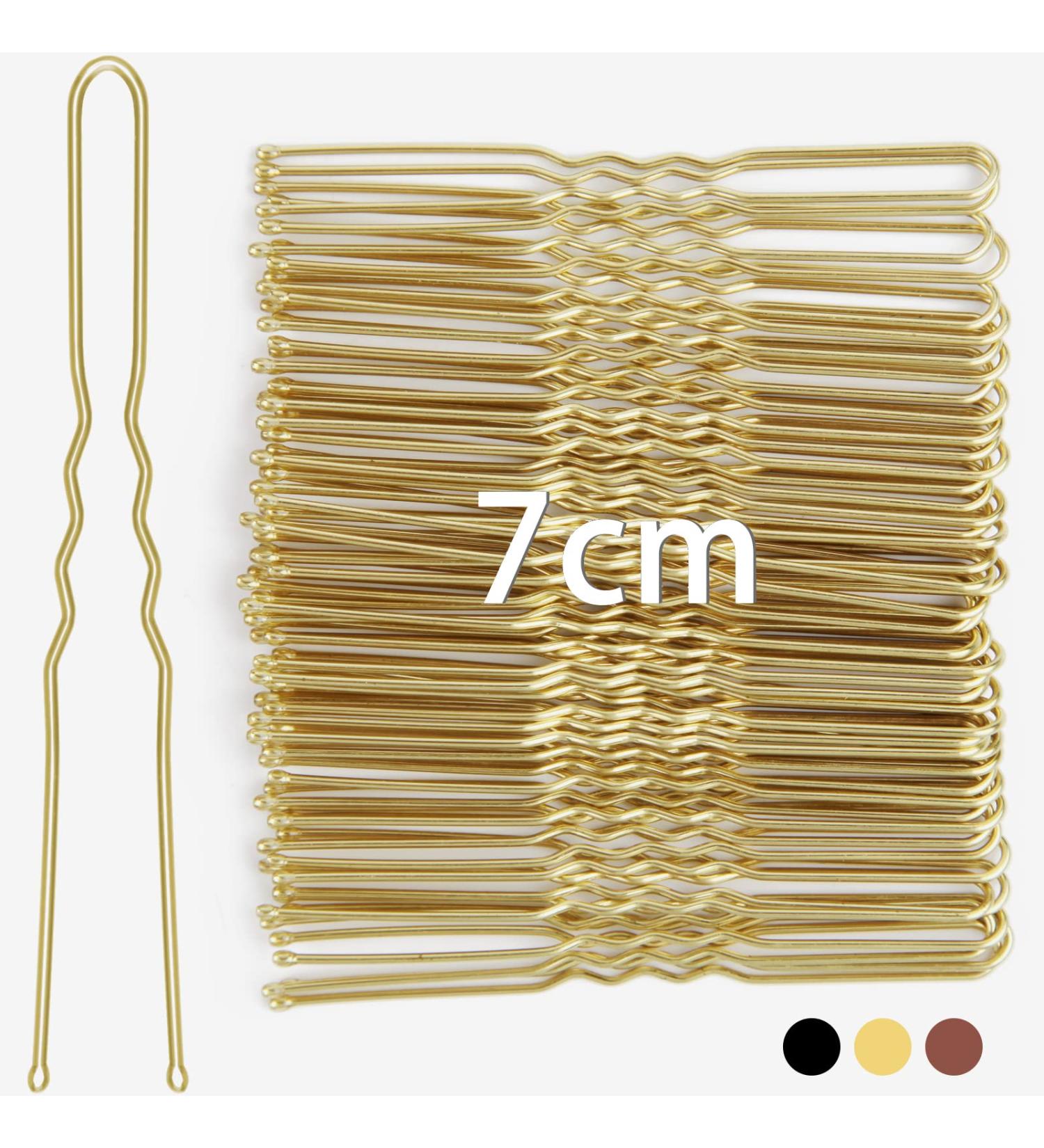 50pcs Mbsomnus 7cm Gold U Shaped Hair Pins for Women Hair Grips for Thick Hair Styling at Wedding Salon or Home Use - Buy Online on GoSupps.com