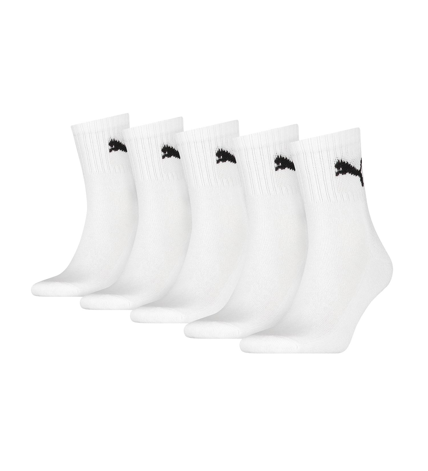 PUMA Unisex Puma Unisex Short Crew (5 Pack) Socks White 39-42 EU