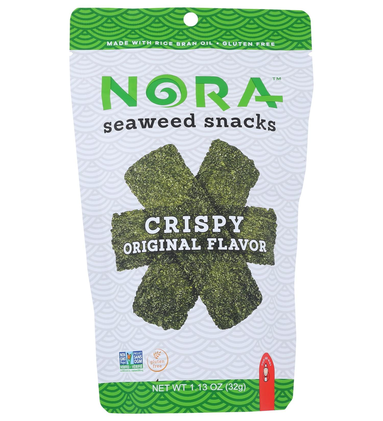Buy NORA Crispy Seaweed Snacks - Original Flavor, 1.13 OZ | Healthy & Delicious - Buy Online on GoSupps.com