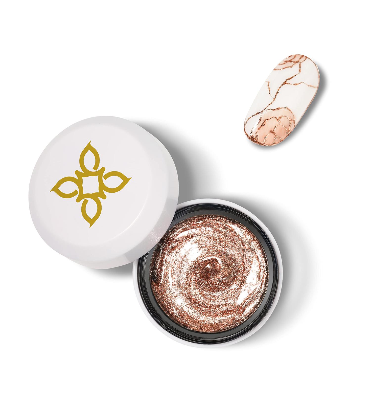 BLUESKY Metallic Sparkle Gel Paint Pots Glitter Nail Art Stay Golden Bronze 5G - Buy Online on GoSupps.com