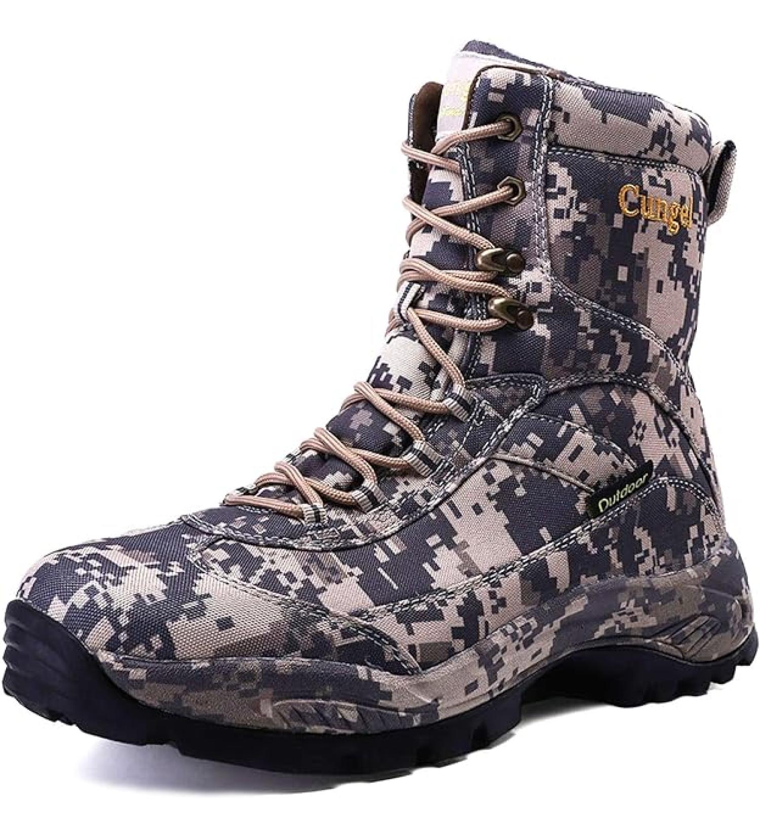 Men's Waterproof Camo Hunting Boots - Anti-Slip, Lightweight, Breathable - Size 9 - Buy Online on GoSupps.com