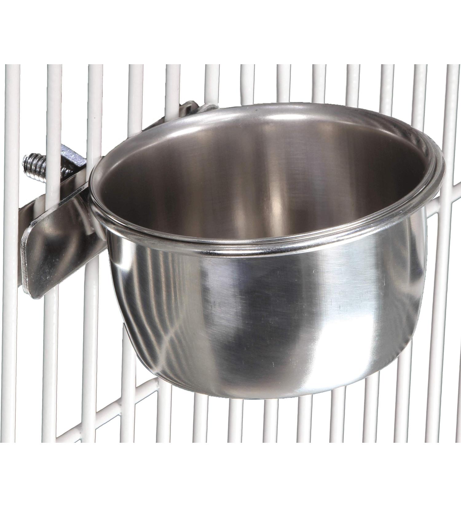 Stainless Steel Cup Clamp for Birds - 5 oz - Bonka Bird Toys - Buy Online on GoSupps.com