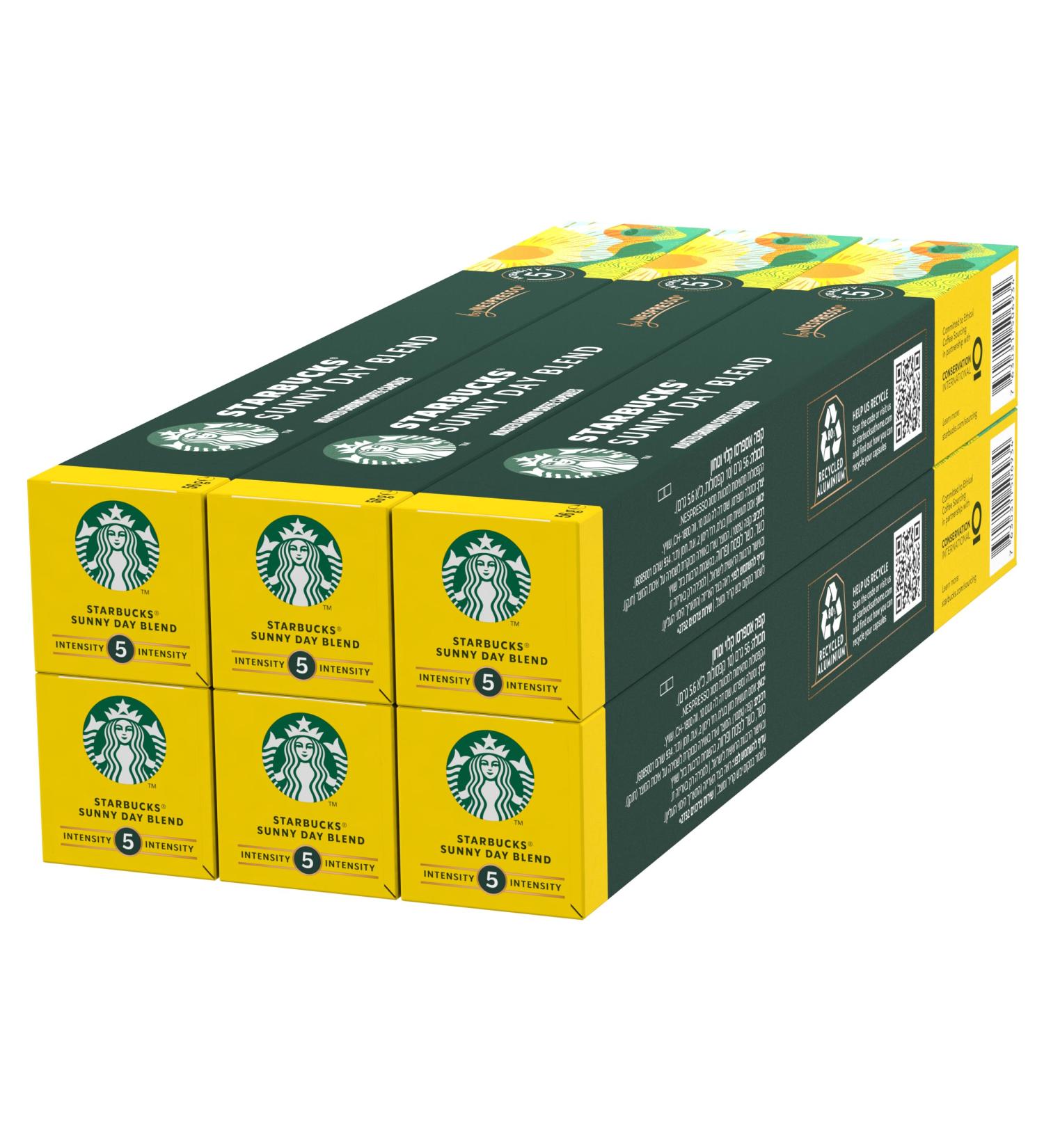 STARBUCKS Sunny Day Blend by Nespresso Torr faction Blonde Capsules de Caf 6 x 10 (60 Capsules) - Buy Online on GoSupps.com