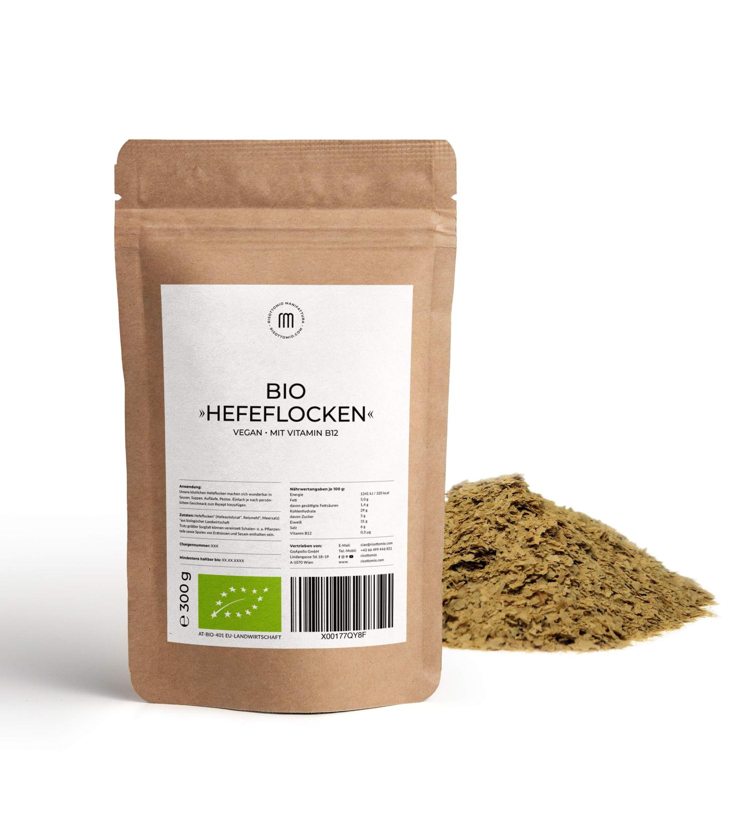 Organic Nutritional Yeast Flakes 300g - Vegan Cheese Flavor with B12 | Premium Yeast for Cooking & Nutrition - Buy Online on GoSupps.com