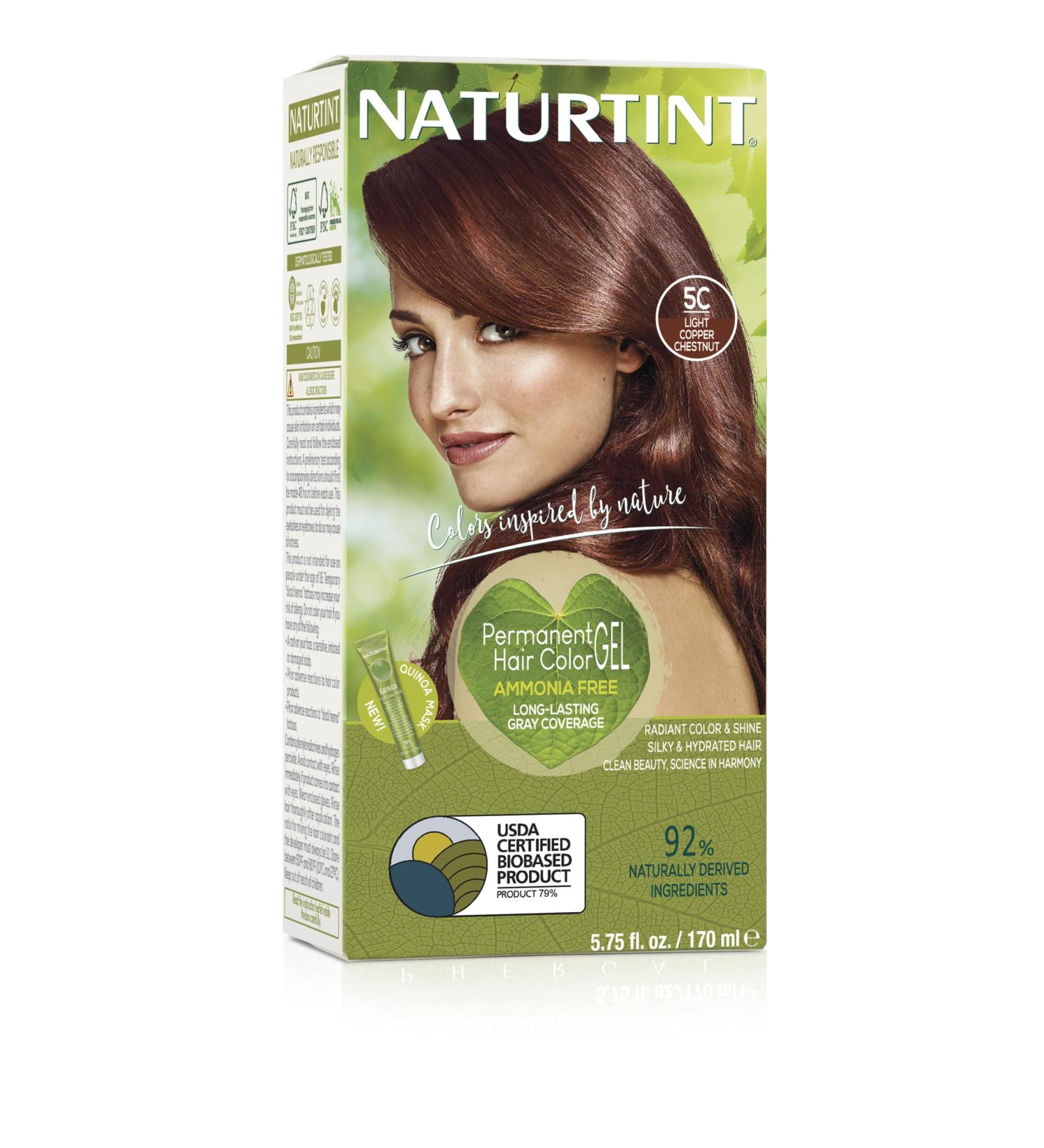 Buy Naturtint 5C Lt Copper Chestnut Hair Color - Organic & Permanent 5.28 Fl. Oz | International Shipping Available - Buy Online on GoSupps.com