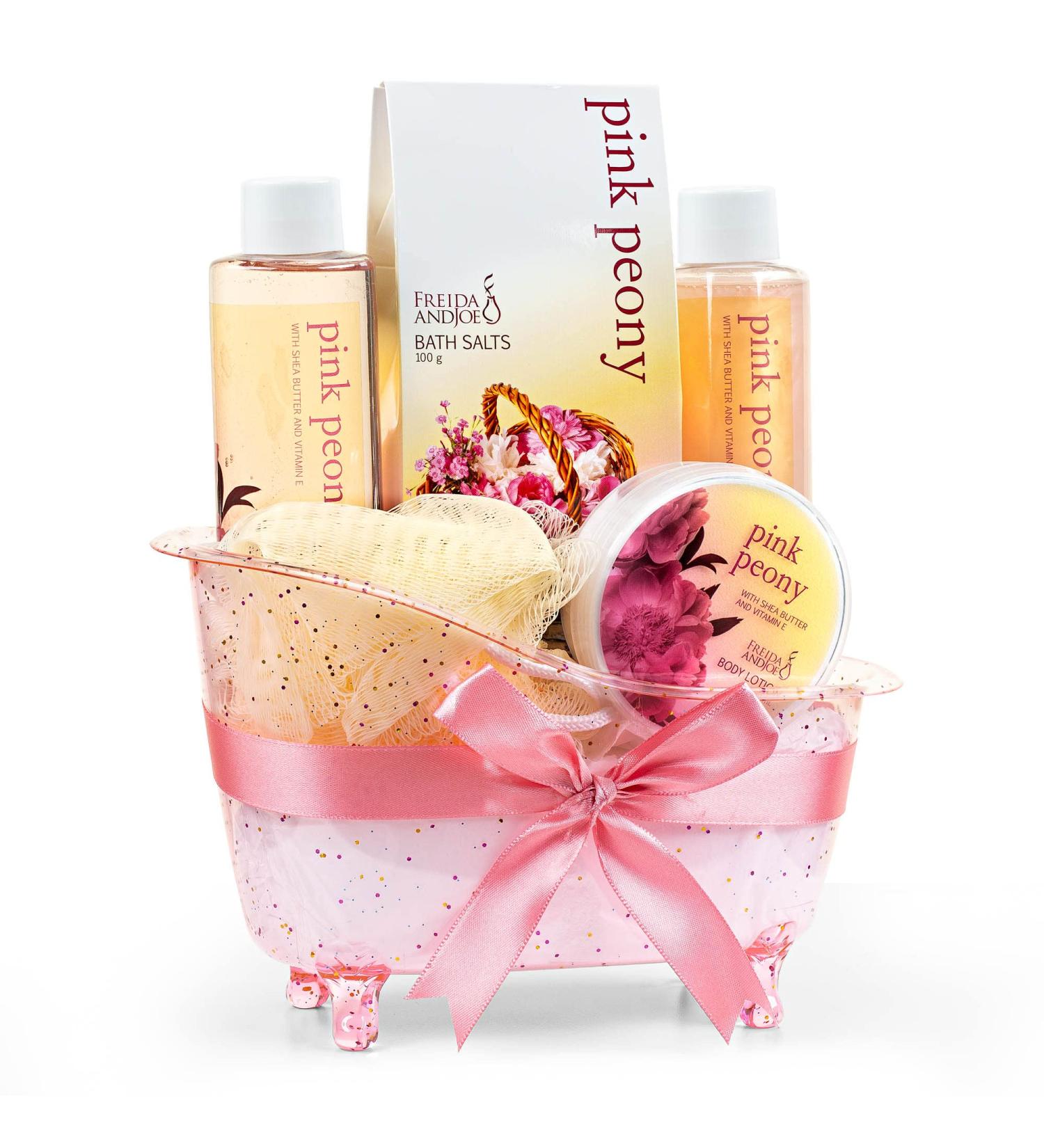 Pleasantly Fragrant Peony Spa Set for Women - Luxury Bath & Body Gift Basket - Buy Online on GoSupps.com
