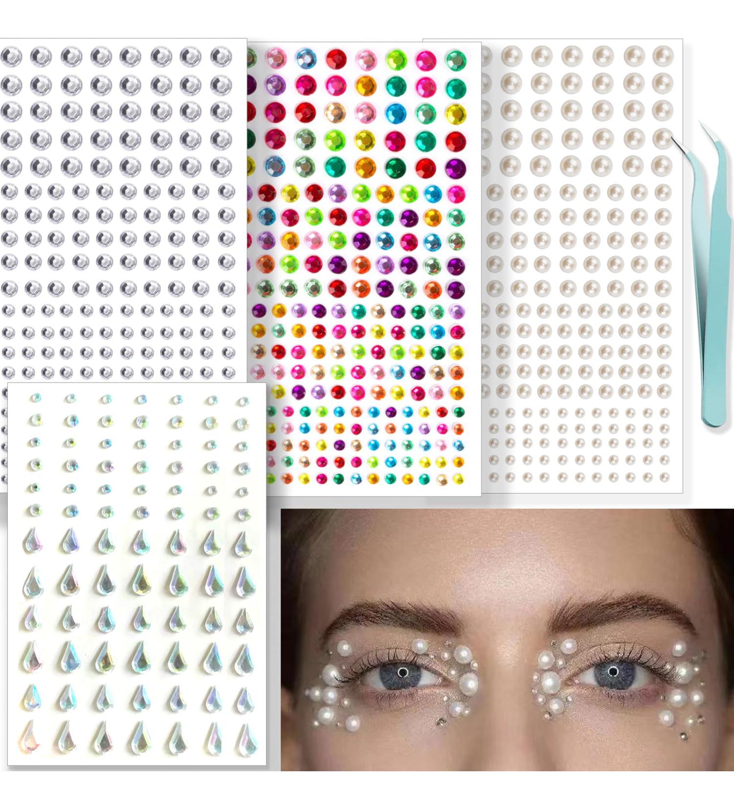 NOOEPC Face Gems & Hair Gems | Self-Adhesive Rhinestones for Eye Makeup Body Art & DIY Crafts - 3/4/5/6mm Jewelry - Buy Online on GoSupps.com