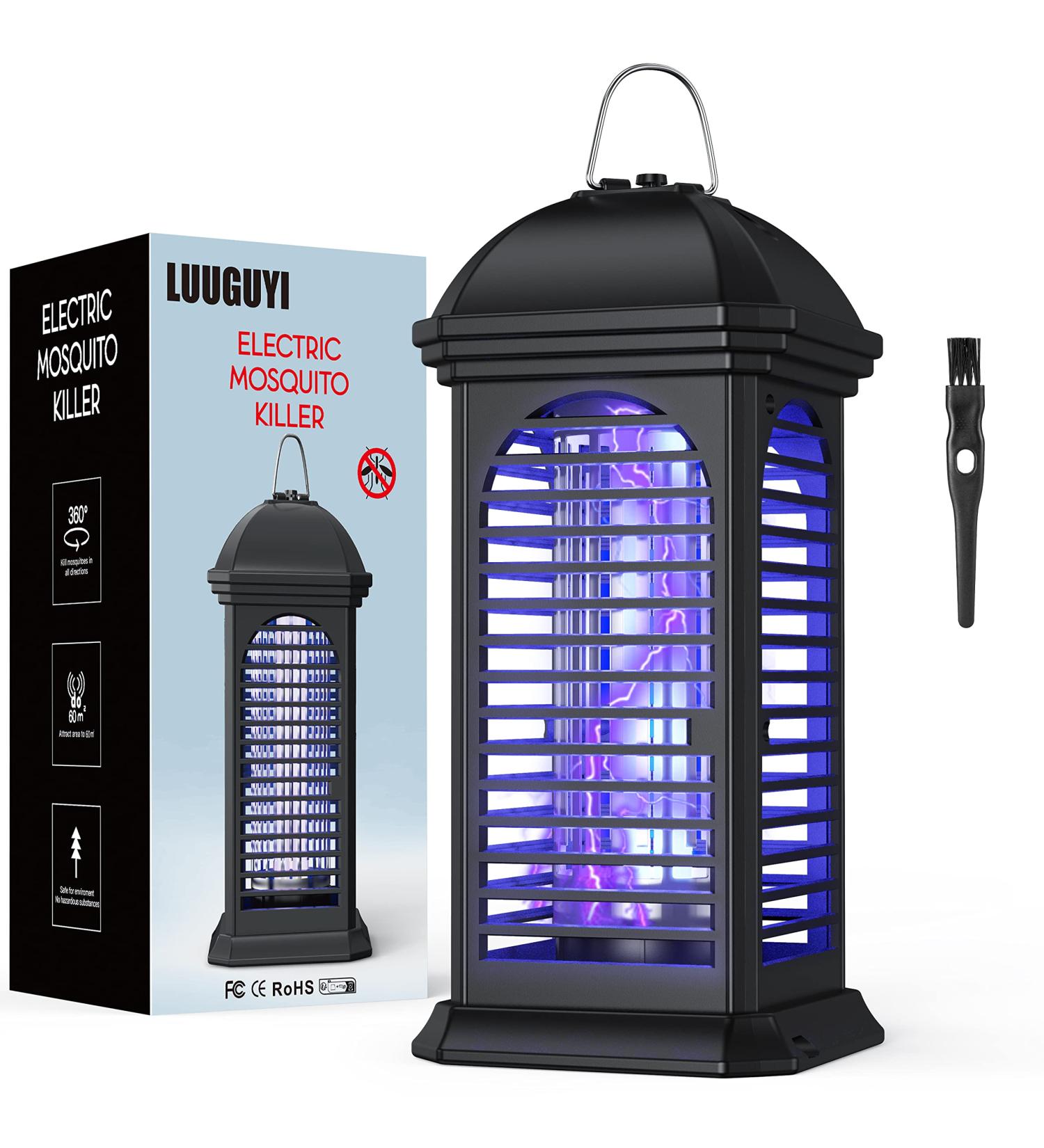 Luuguyi 360 UV Electric Mosquito Trap - Toxic-Free Insect Killer for Bedroom & Garden | 4000V Lamp with Cleaning Brush - Buy Online on GoSupps.com