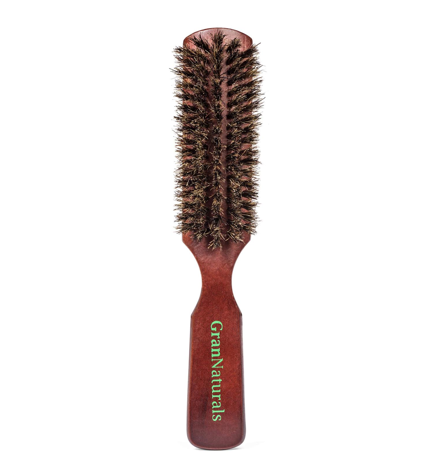 GranNaturals Soft Boar Bristle Hair Brush for Men - Ideal for Styling Beards, Fades, Waves, and Thinning Hair - Buy Online on GoSupps.com