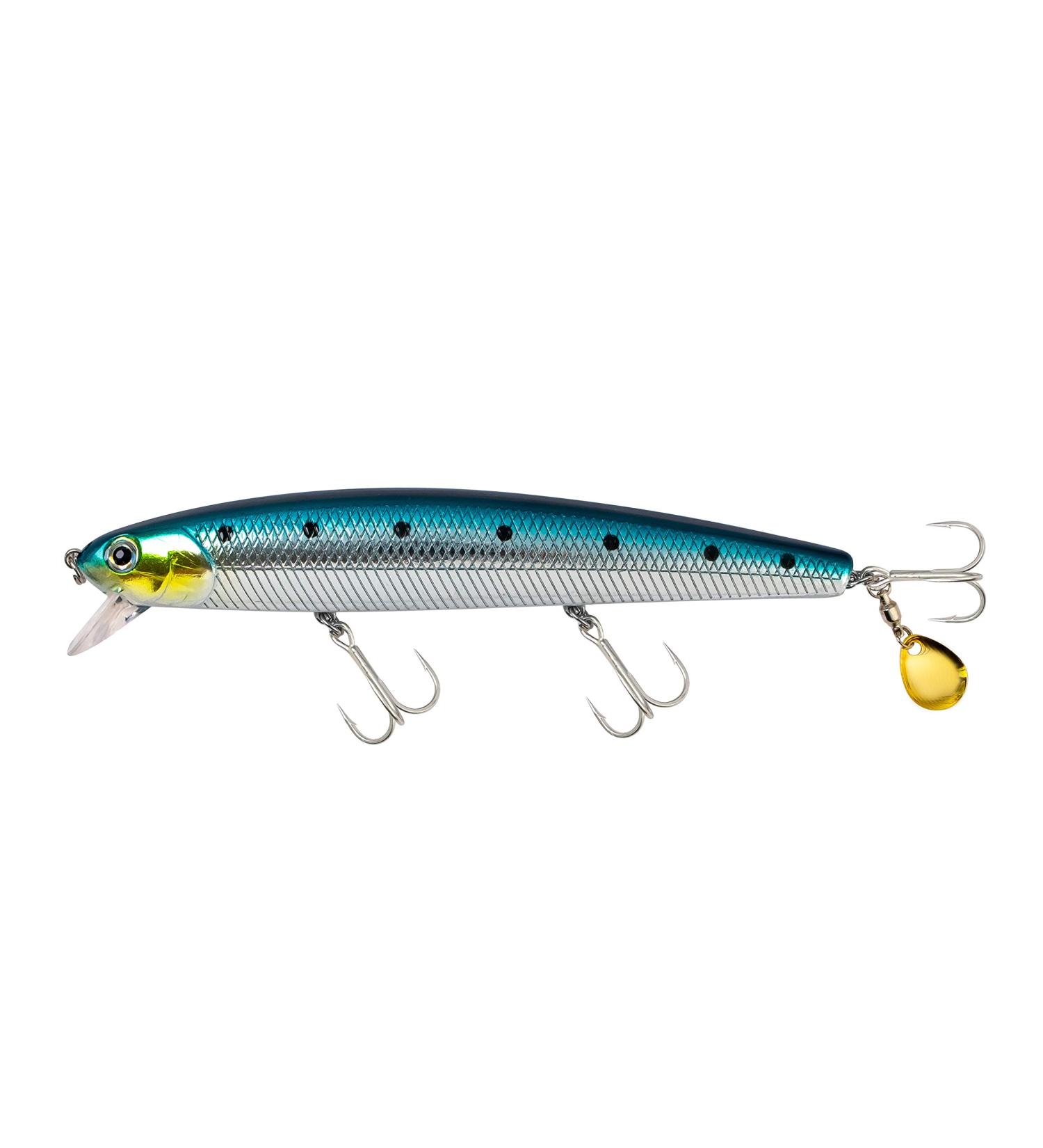 Calissa Offshore Tackle Special Jerkbait Crankbait Surf Flash Fishing Lure - 110mm & 140mm California Inshore Salt Pro Minnow Zebra MS Sardine Glow Chrome - Buy Online on GoSupps.com