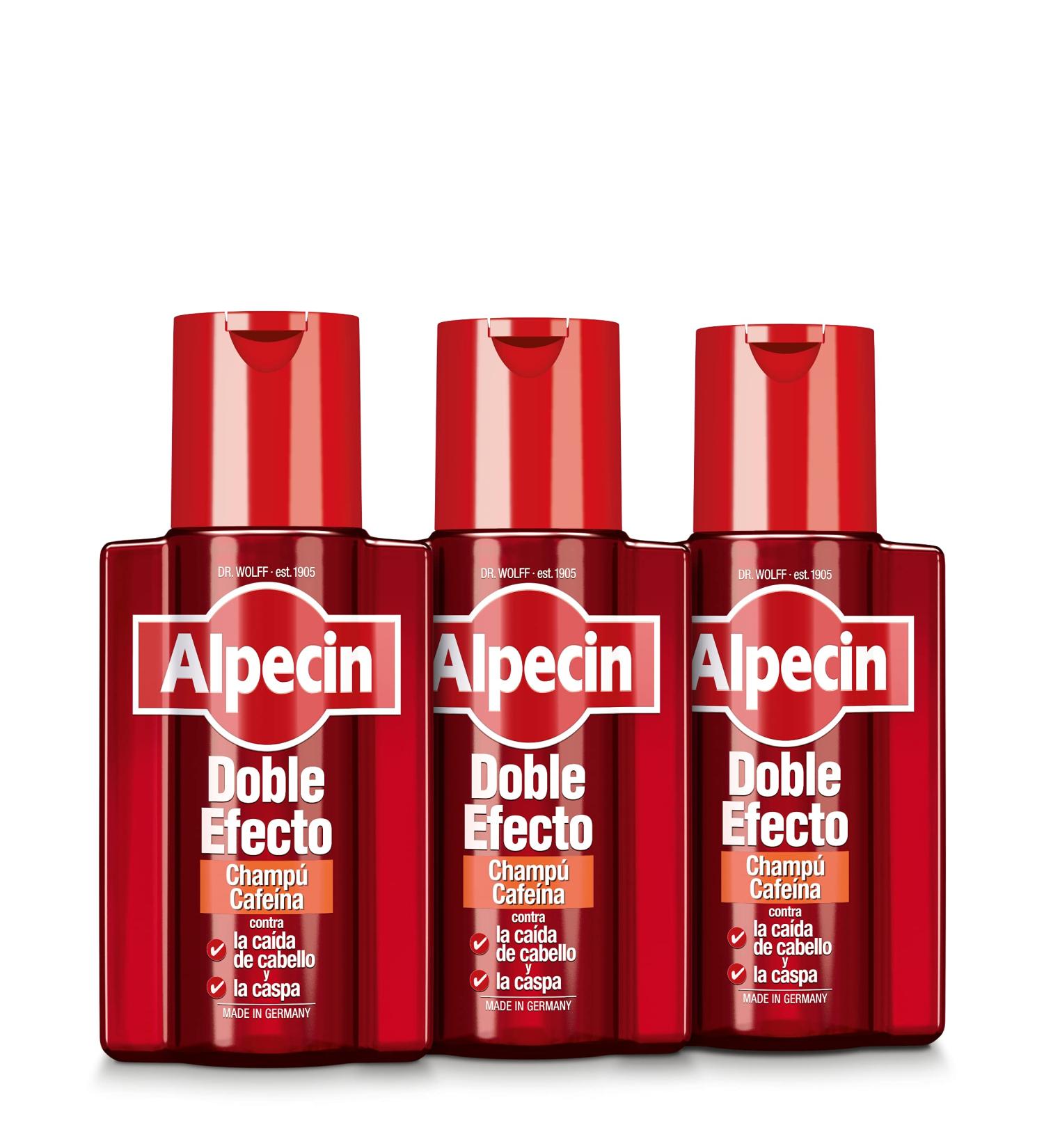  Alpecin Alpecin Double Effect 3 x 200 ml | Anti-hair loss and anti-dandruff shampoo for men | Alpecin Caffeine Shampoo for treating hair loss and dandruff - Buy Online on GoSupps.com