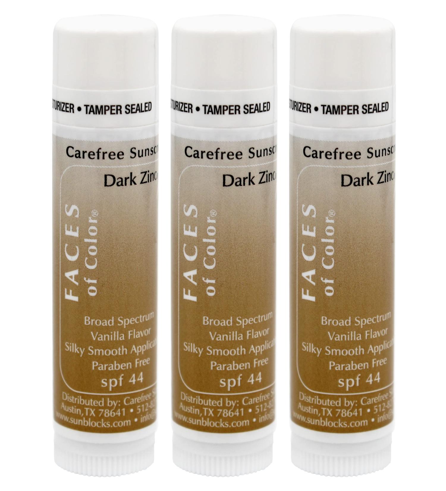 Carefree Skincare Faces of Color Invisible Lip Sunscreen SPF 44 - Clear Application for all Skin Tones (3 Pack) - Buy Online on GoSupps.com
