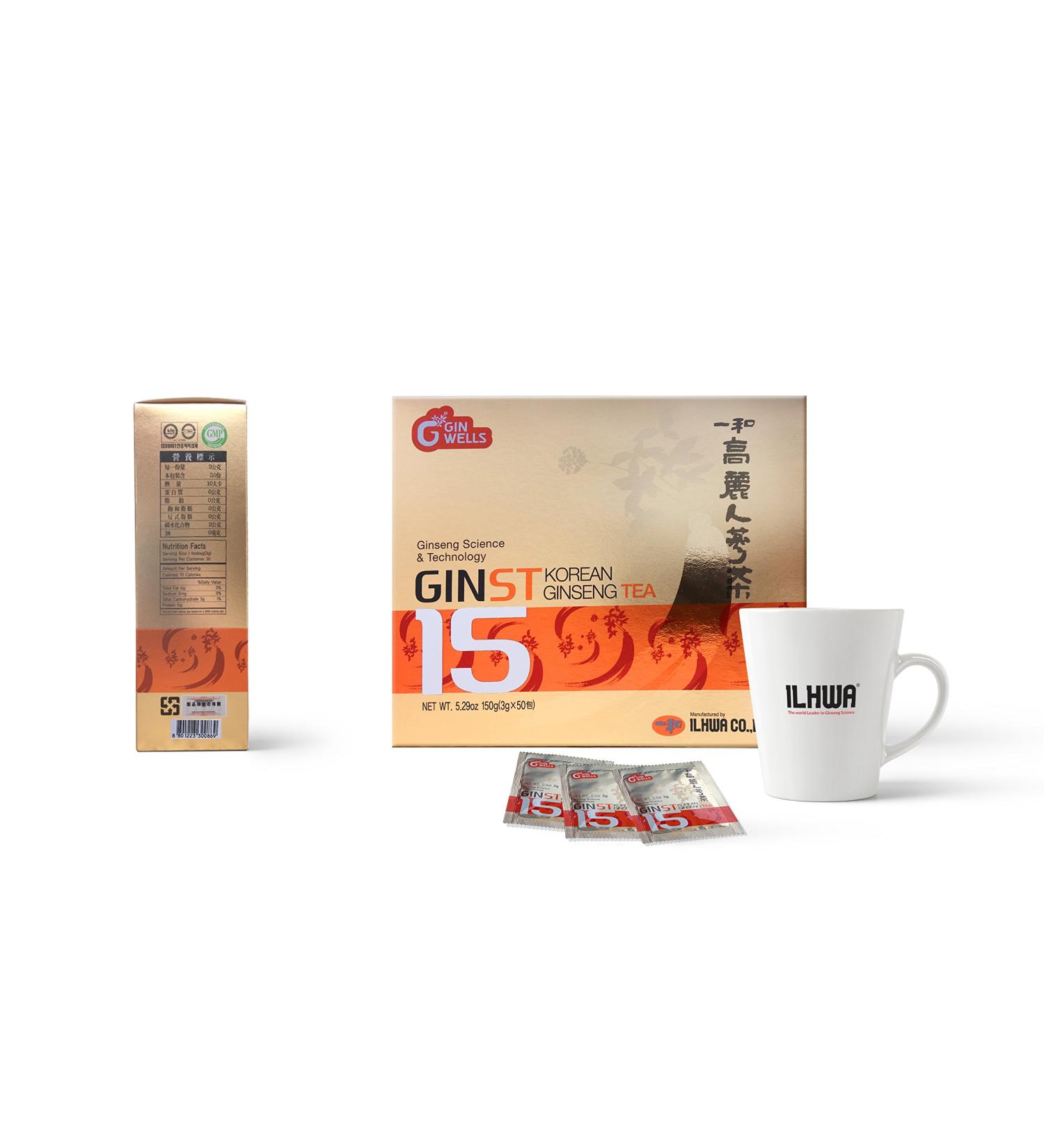 Ilhwa Ginst15 Korean Ginseng Tea 50 Piece 50 Units - Buy Online on GoSupps.com