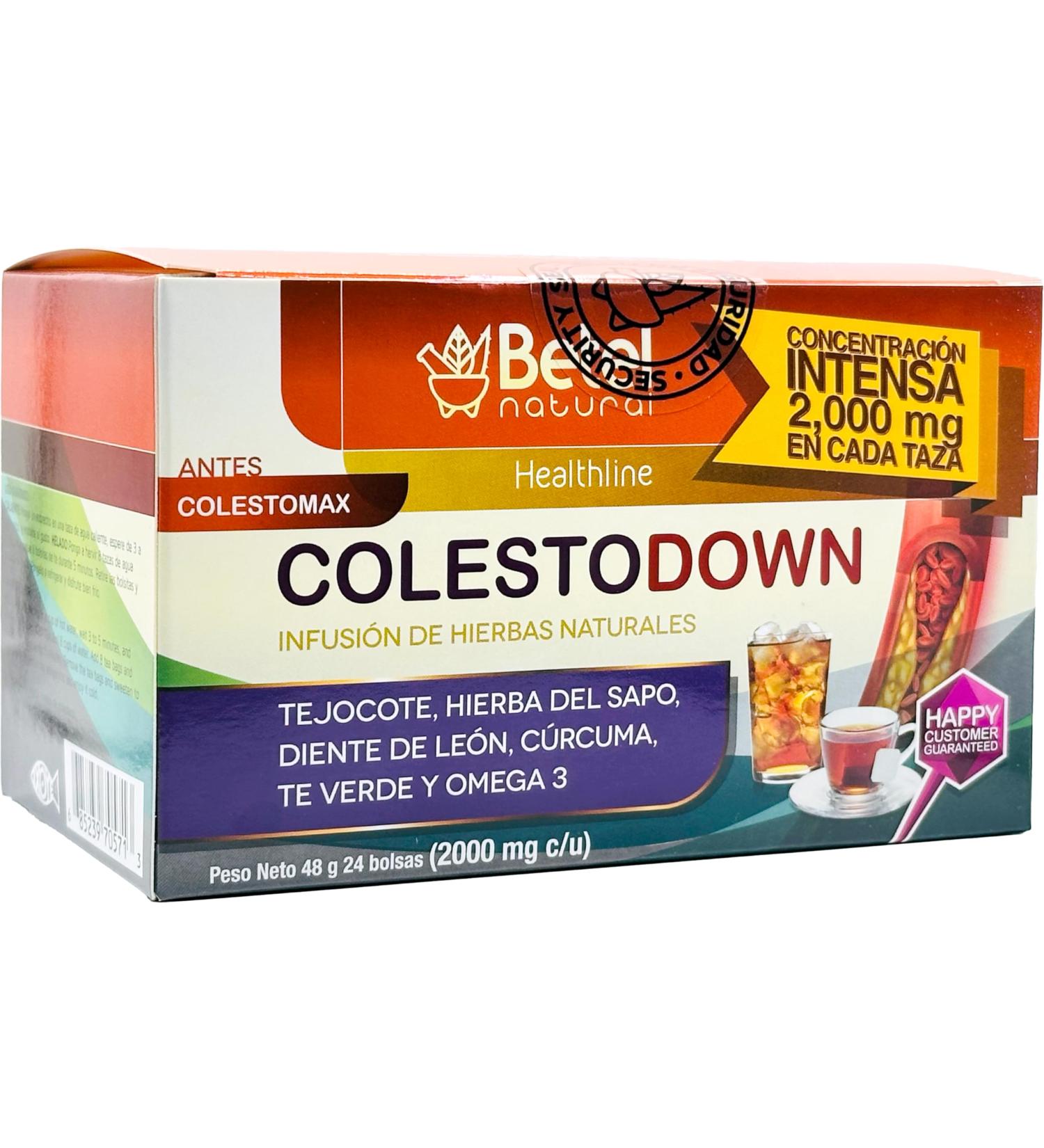 Premium Colestodown Tea by Betel Natural - Healthy Cholesterol Levels - 24 Tea Bags - Buy Online on GoSupps.com