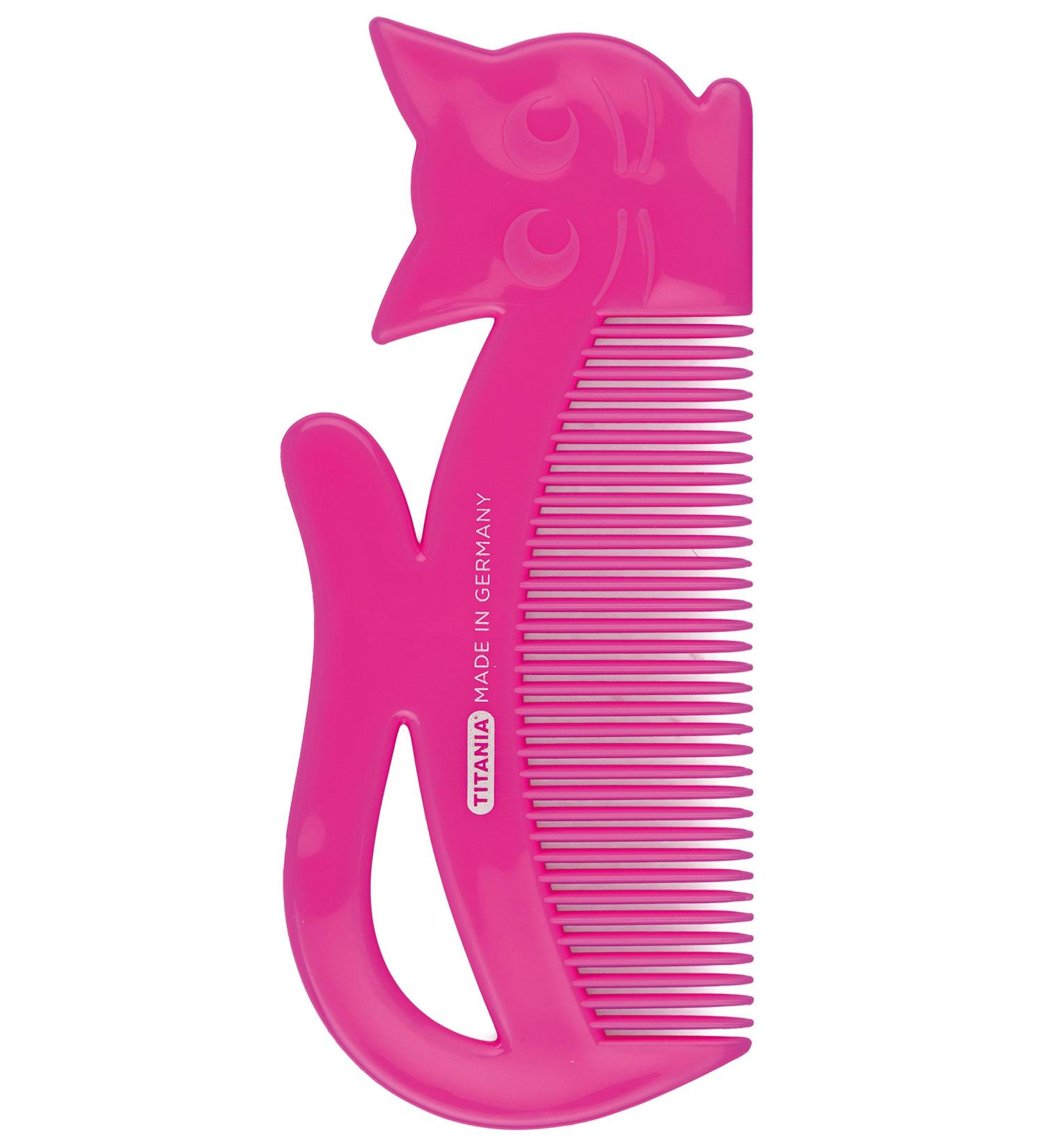 TITANIA children's comb "Cat" assorted colors pink/purple/light blue 1 pack (1 x 33 g)