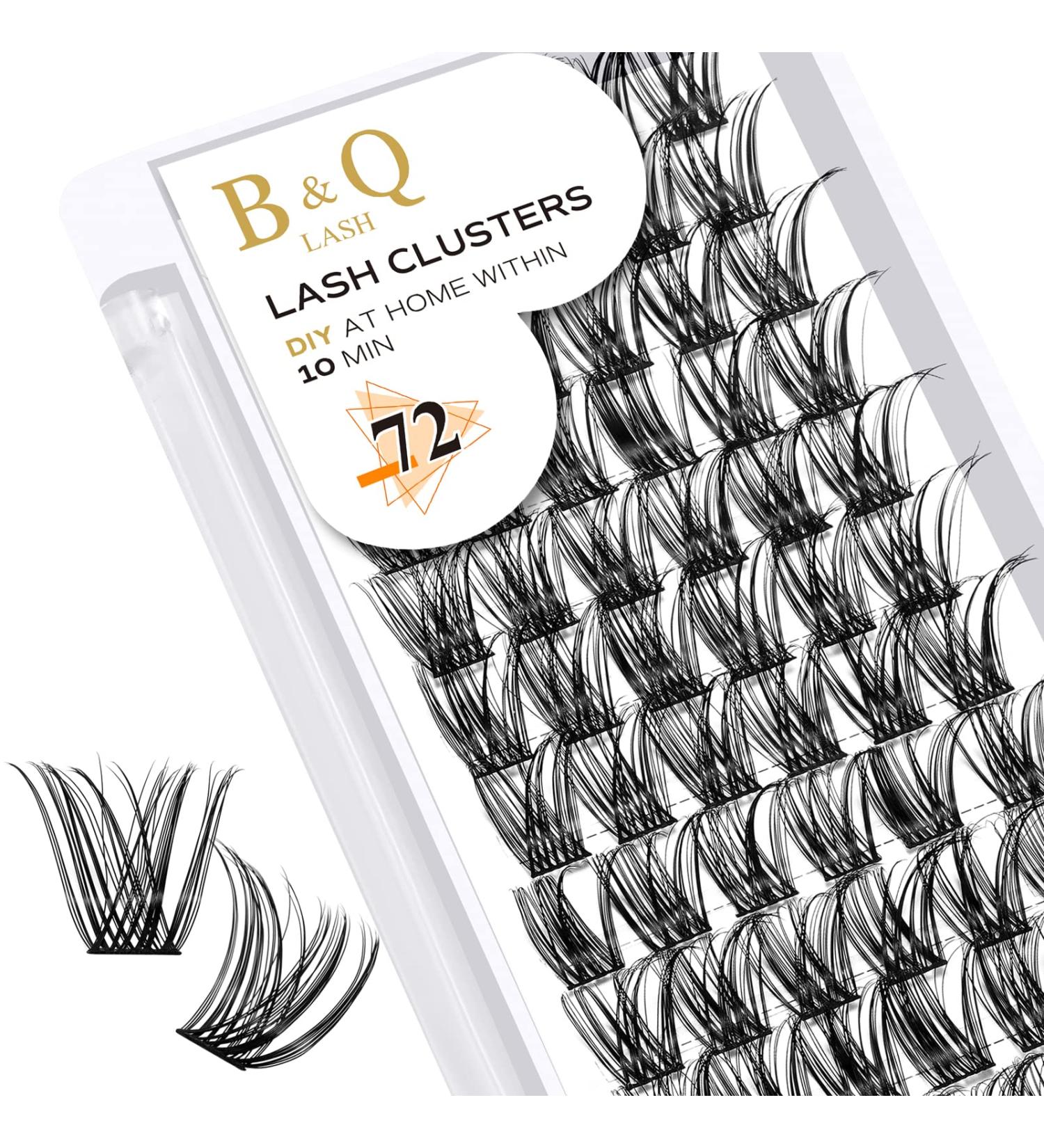 Volume Eyelash Clusters D Curl 10mm - 72 Clusters for DIY Lash Extensions | Soft Wispy Individual Lashes for At-Home Use - Buy Online on GoSupps.com