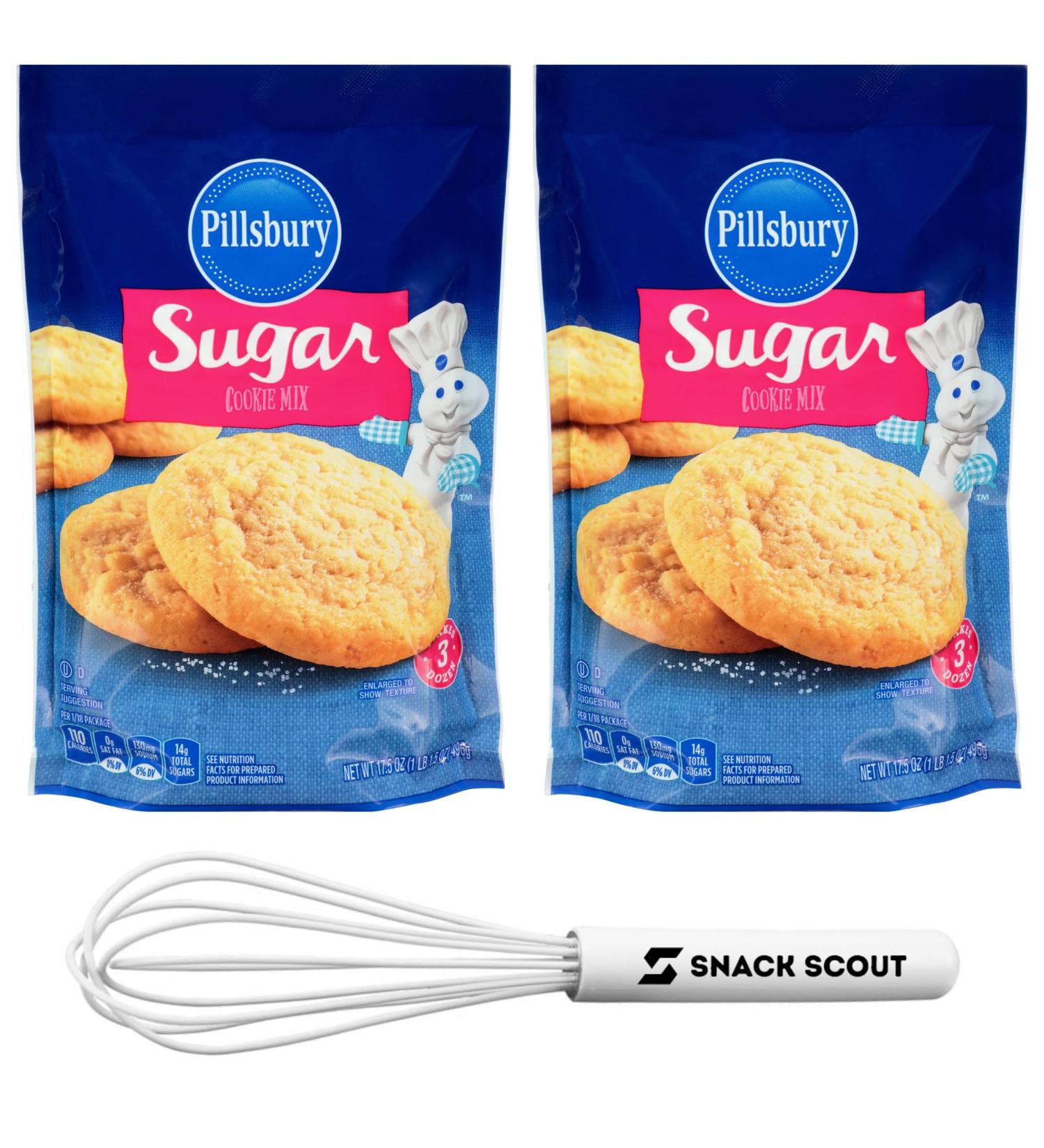 Pillsbury Baking Pillsbury 17.5 Oz Sugar Cookie Mix (Pack of 2) Bundle With Snack Scout Whisk - Buy Online on GoSupps.com