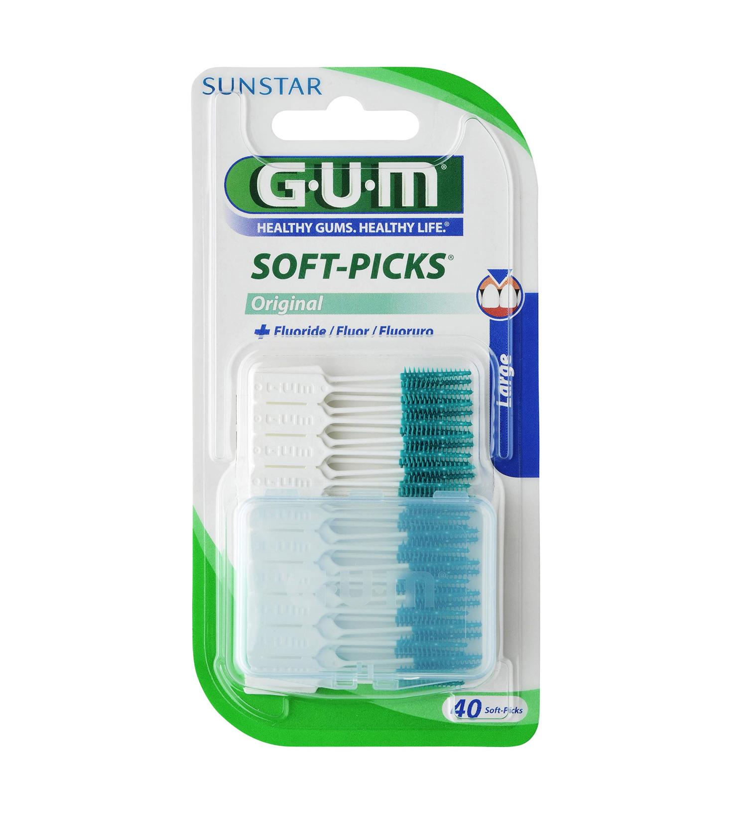 Gum Soft Picks Large Interdental Brushes Pack of 3 (3x 40 pieces)