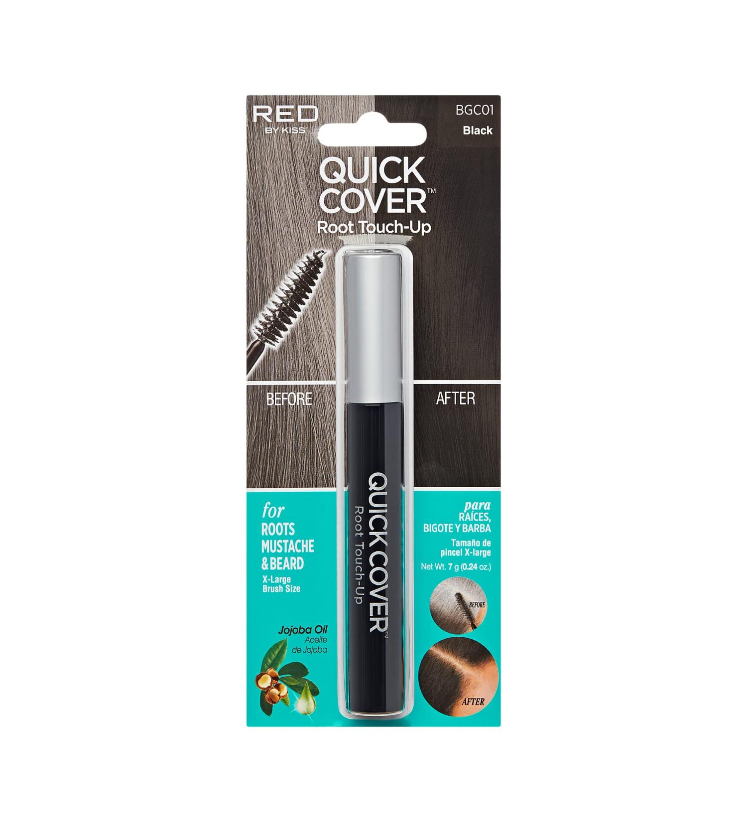 RED by Kiss Quick Cover Root Touch Up Mascara - Water-Resistant Gray Concealer for Hair & Beard - Buy Online on GoSupps.com