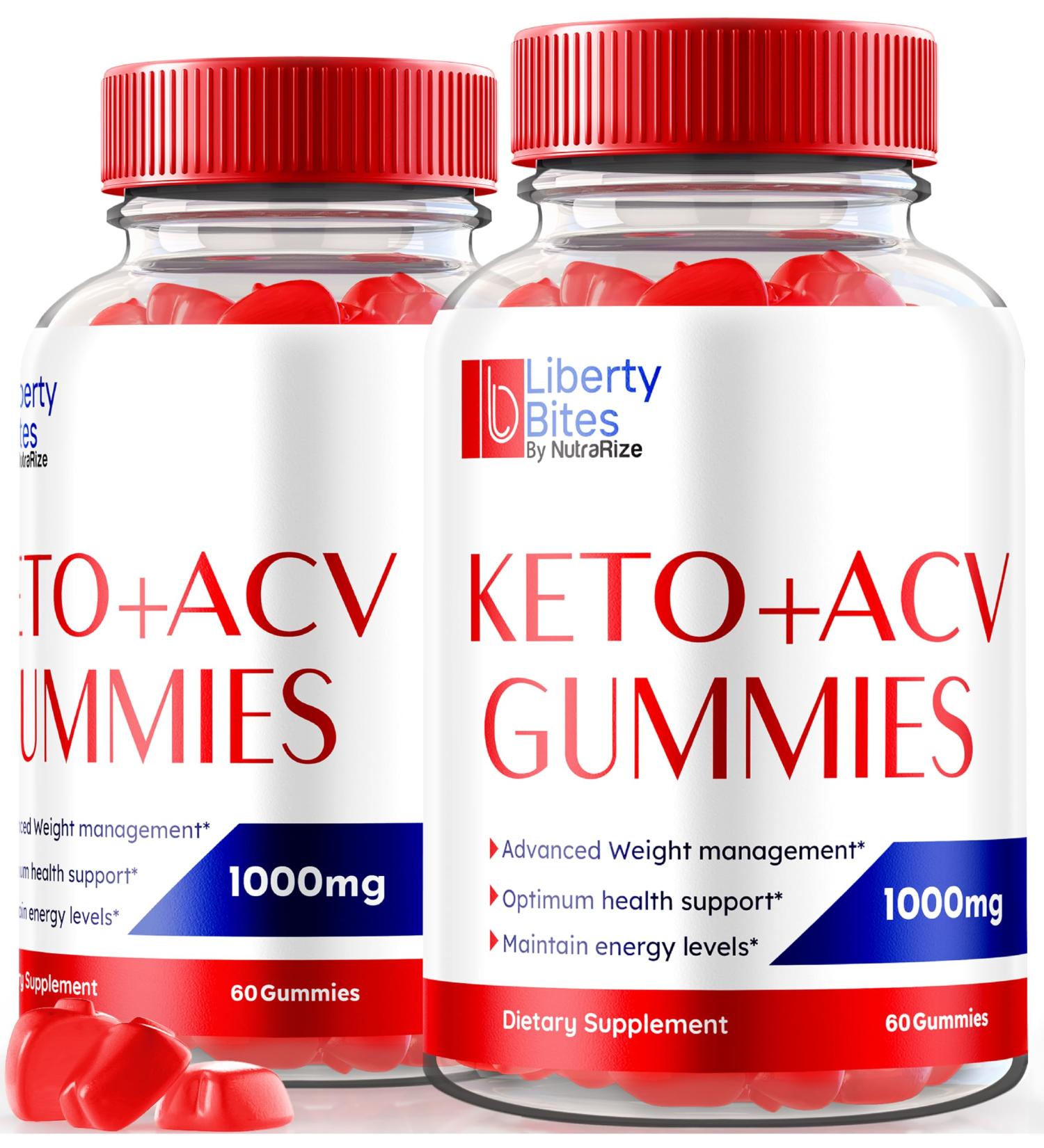 Shop Liberty Bites Keto ACV Gummies (2 Pack) - All Natural 1000MG Apple Cider Vinegar Supplement with B Vitamins | Best Keto Formula Gummy Reviews - Buy Online on GoSupps.com