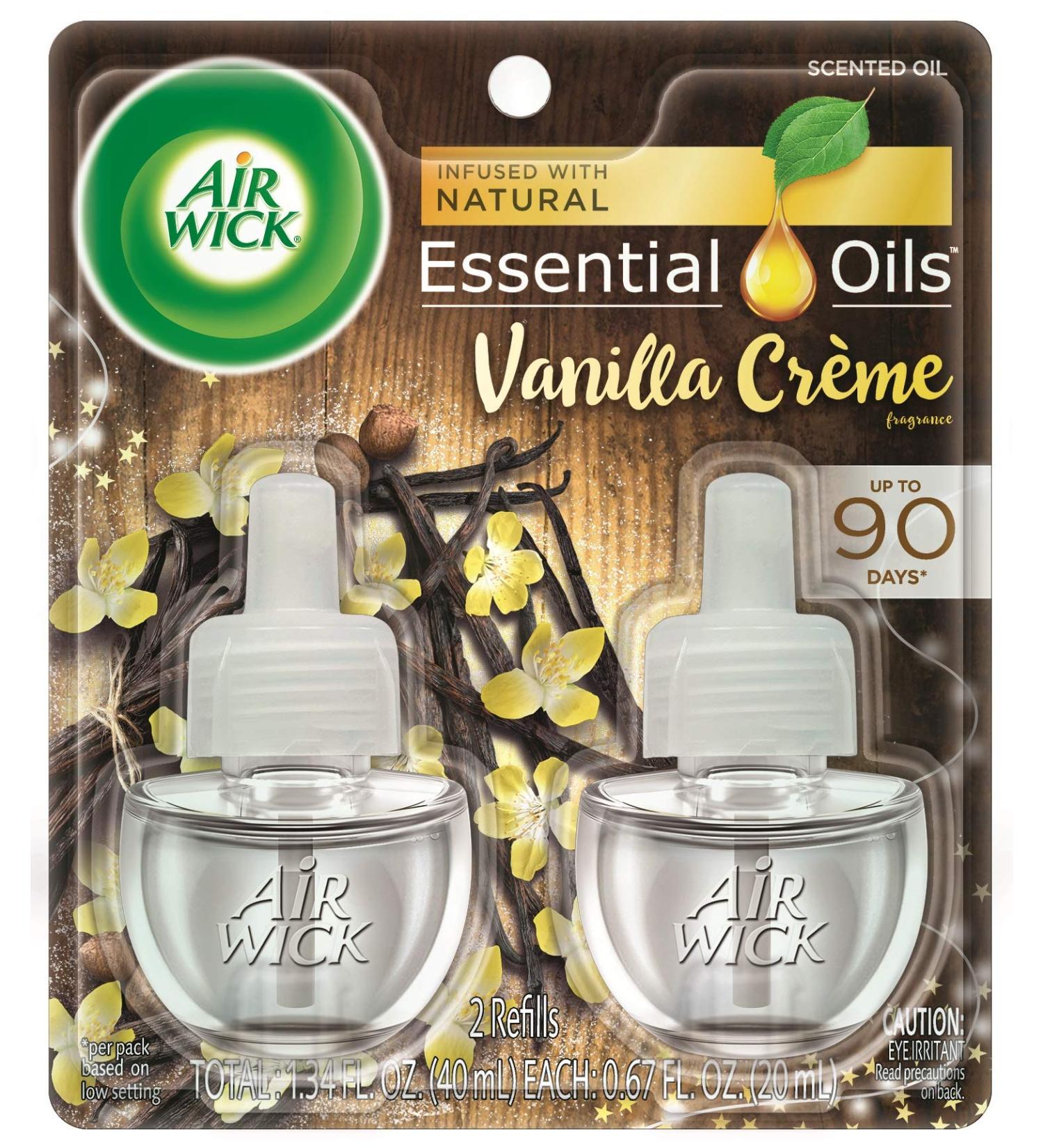 Air Wick Scented Oil - Twin Refill Essential Oils Vanilla Creme - (2x.67) oz