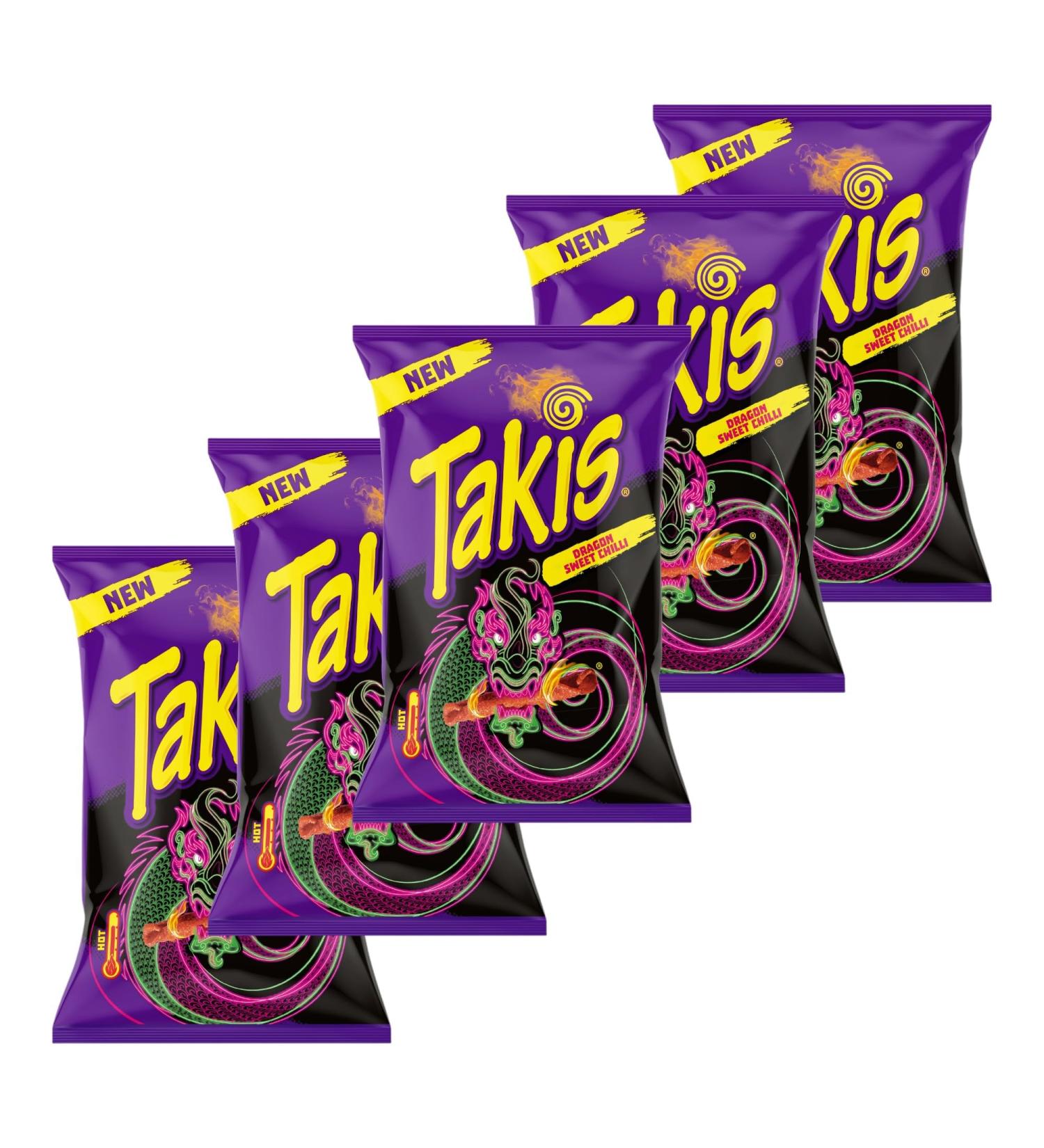 Takis Dragon Sweet Chili 100g Crispy Fried Rolled Snacks | Spicy & Sweet Chili Flavor | 6-Pack International Shipping - Buy Online on GoSupps.com