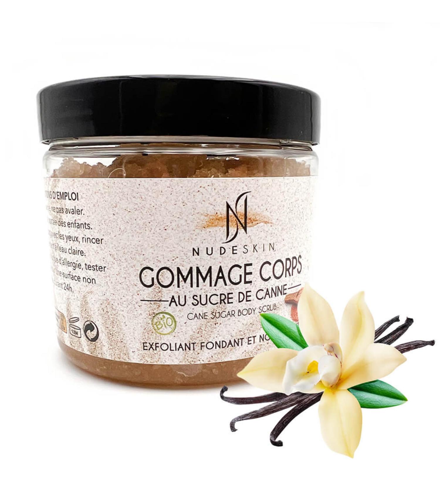 Nude Skin - 100% Natural Cane Sugar Body Scrub 200g | Gentle Body Scrub | Vanilla Body Scrub | Gently removes dead skin | Handmade in France - Buy Online on GoSupps.com