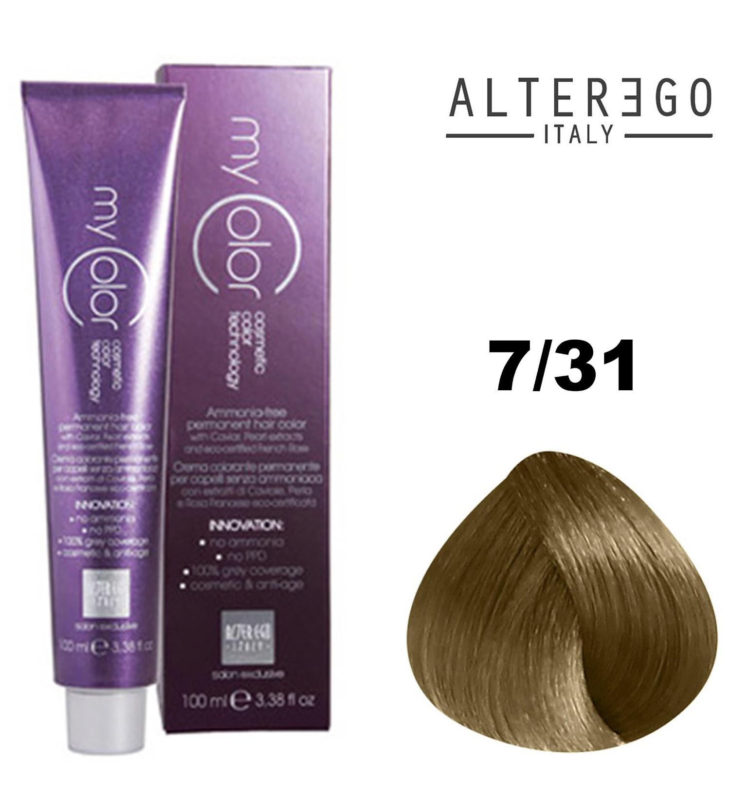 ALTEREGO MY COLOR COLOR WITHOUT AMMONIA 100 ML 731 GOLDEN ASH BLOND