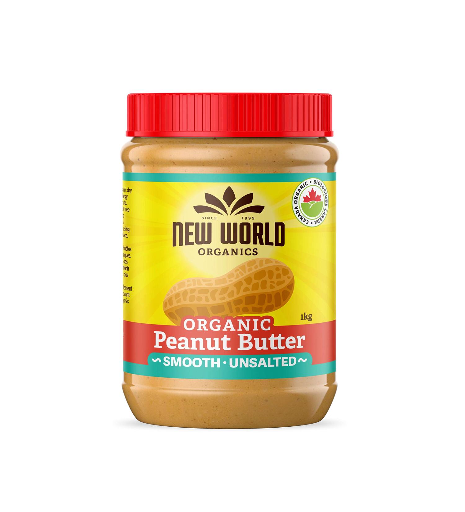 New World Foods Peanut Butter Smooth Unsalted Organic 1Kg Peanut 1 kg (Pack of 1) - Buy Online on GoSupps.com